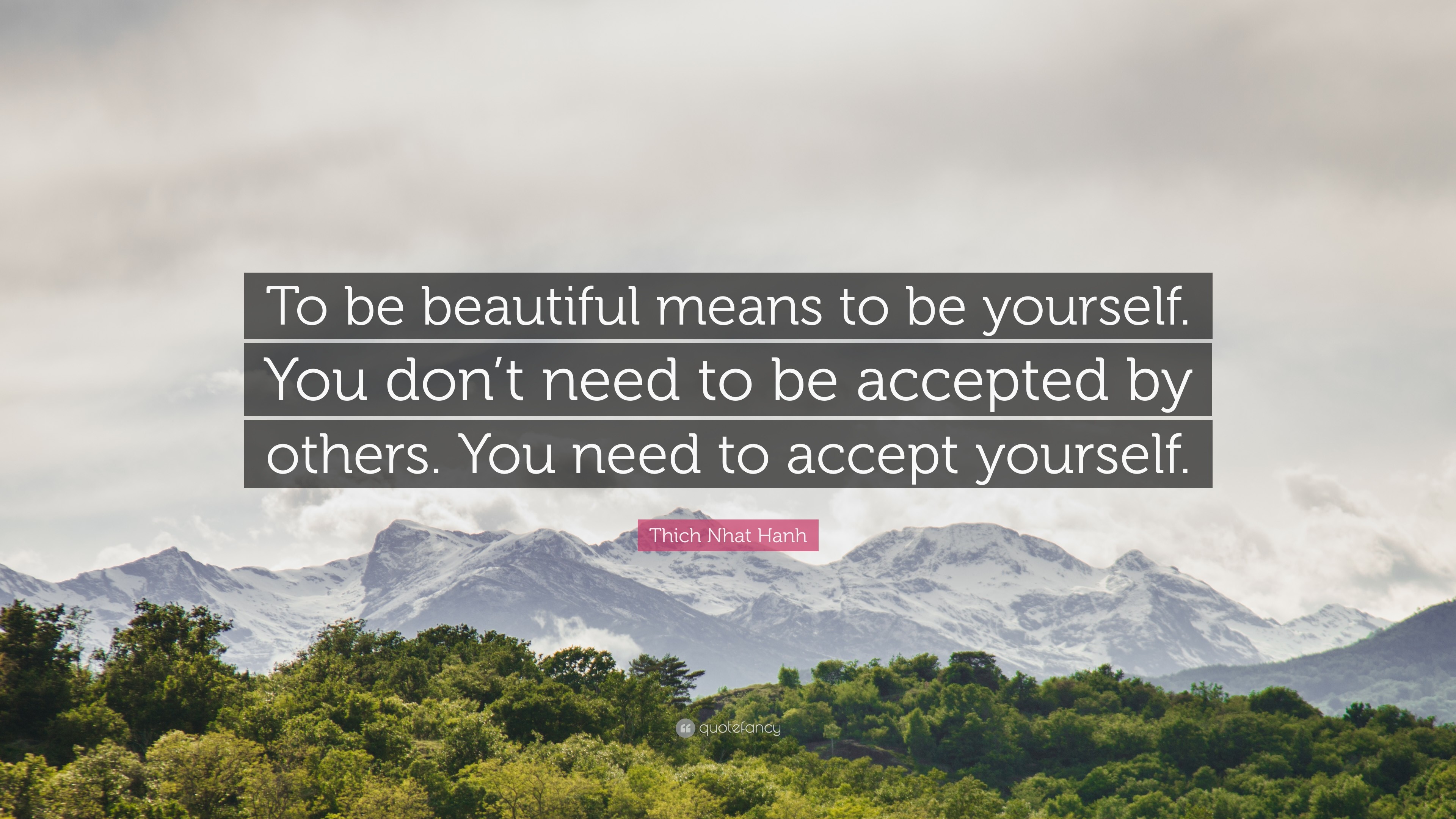 3840x2160 Beauty Quotes: “To be beautiful means to be yourself. You don't
