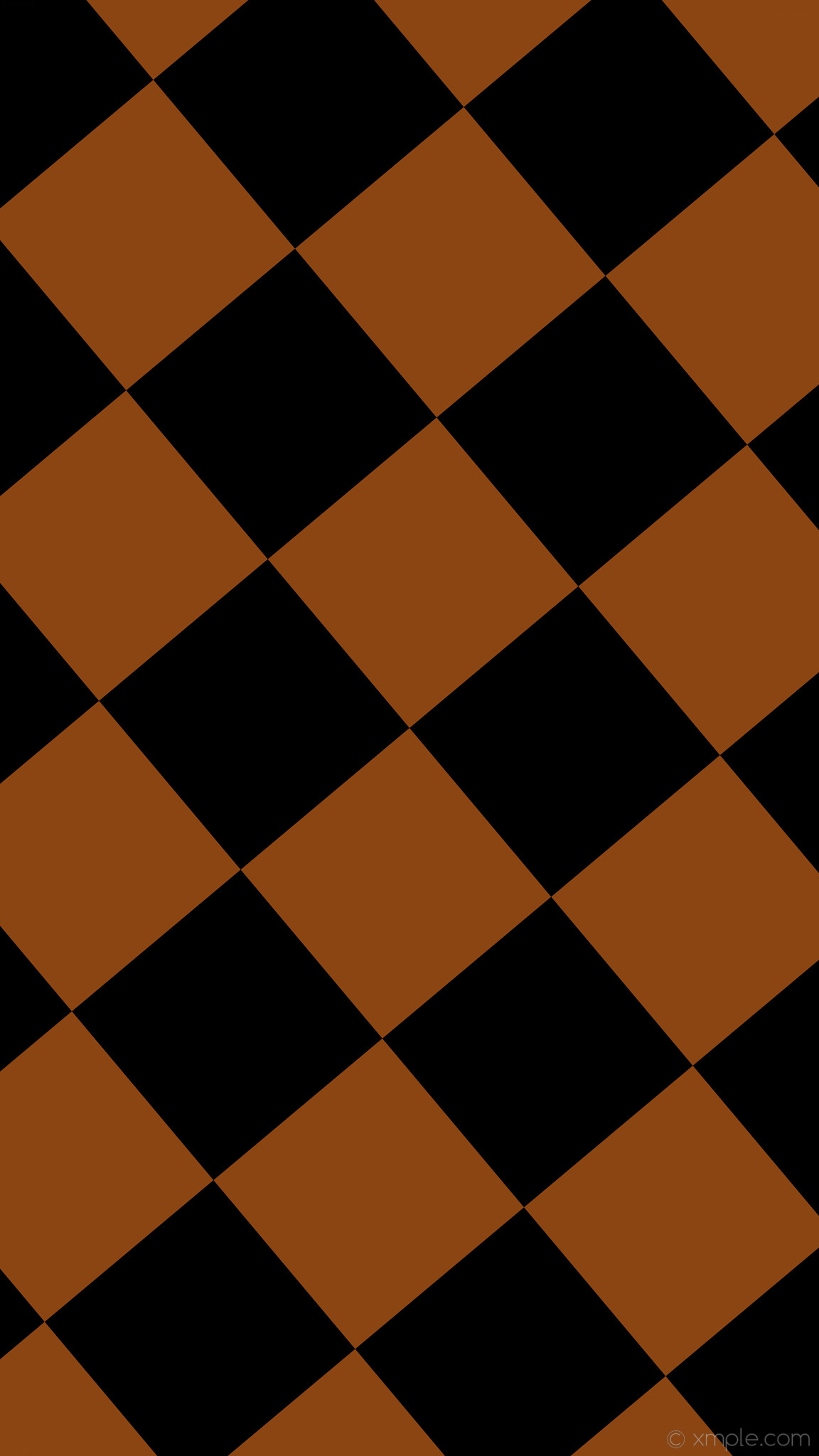 1152x2048 wallpaper checkered black brown squares saddle brown #000000 #8b4513  diagonal 40Â° 310px