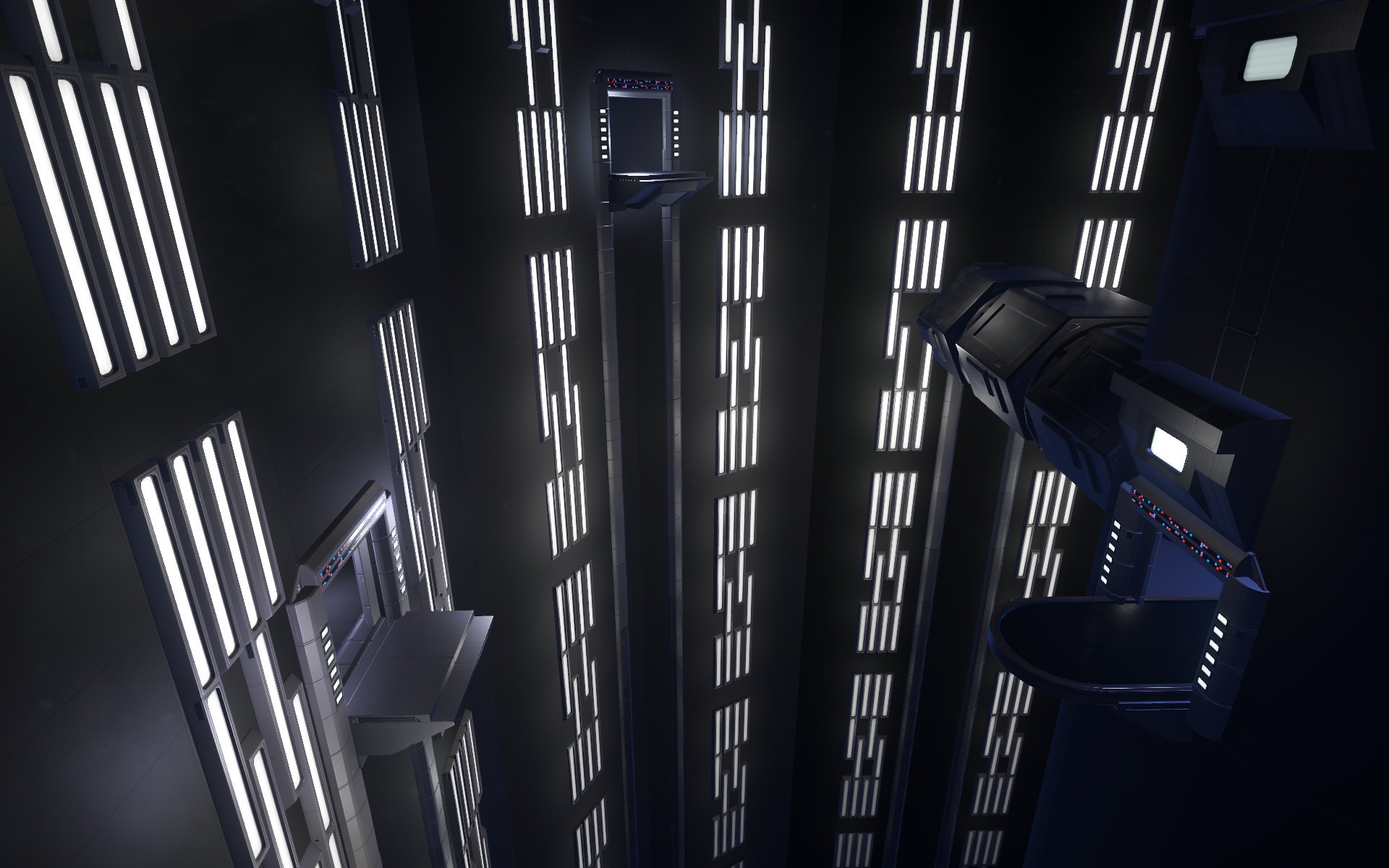 1920x1200 The hangar I made time ago for my first Death Star Interiors Pack, and I've  used it with just some minor modifications. Some views: