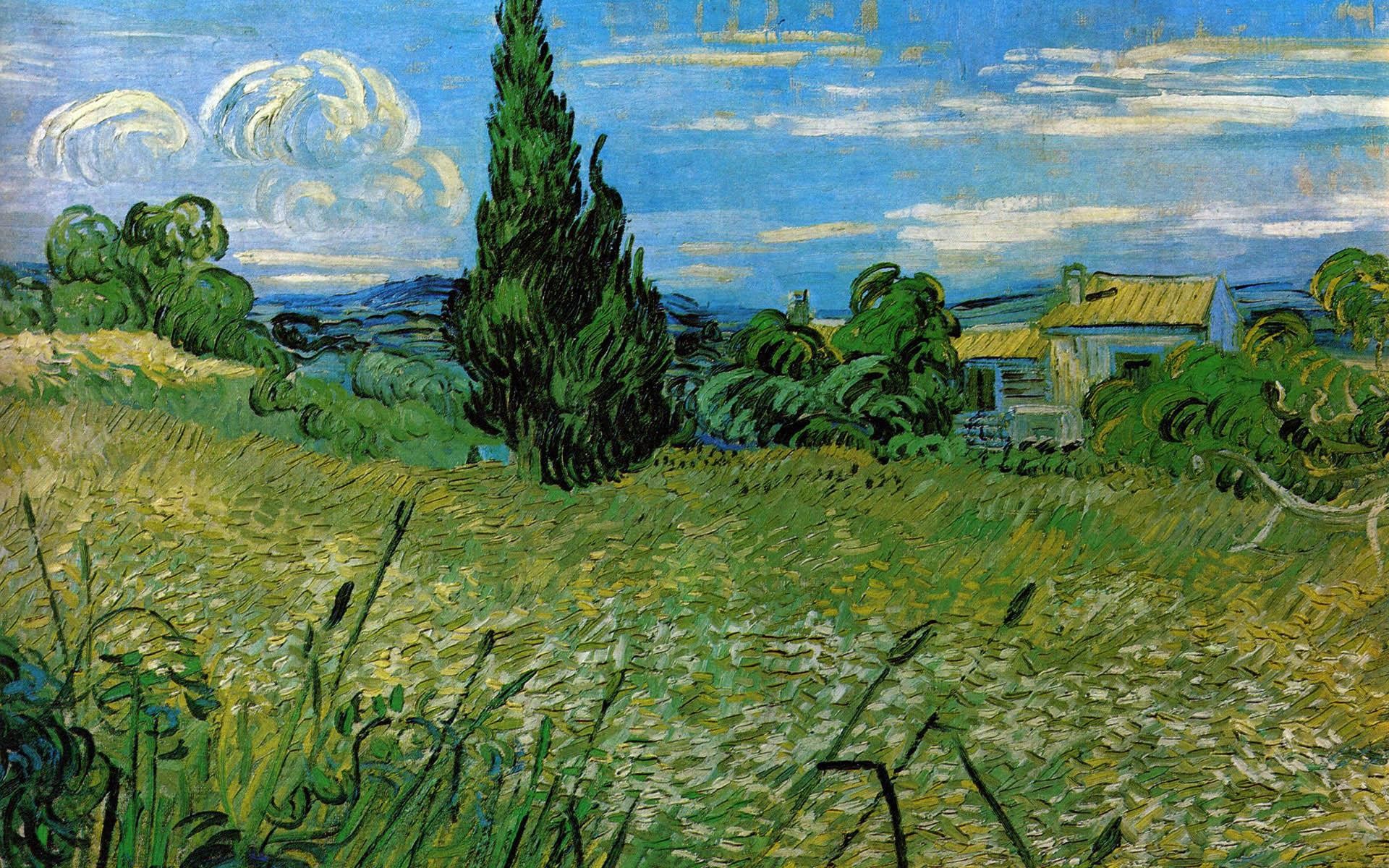 1920x1200 Seaside Home Van Gogh HD Wallpaper