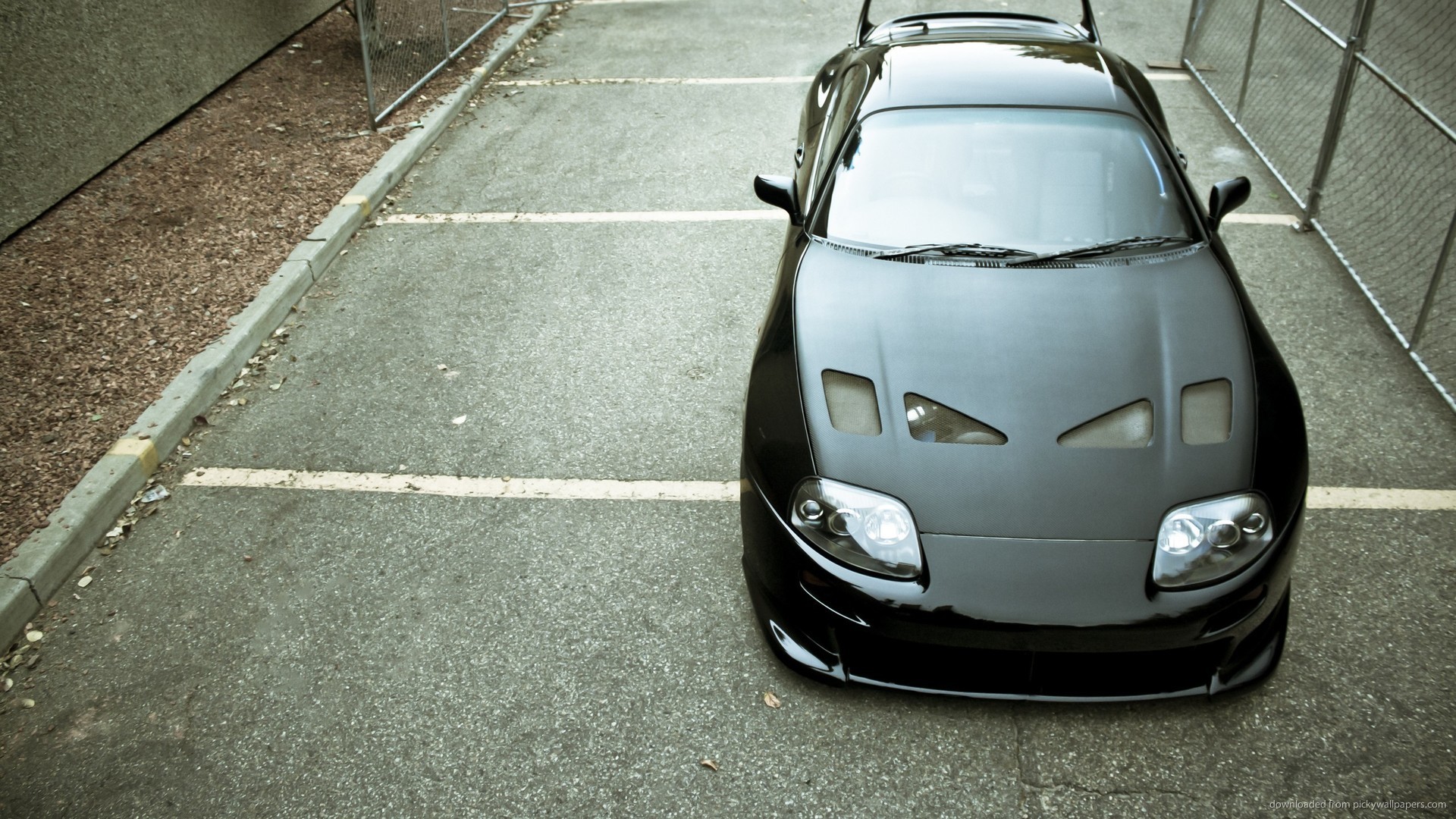 1920x1080 Black Toyota Supra Top View for 