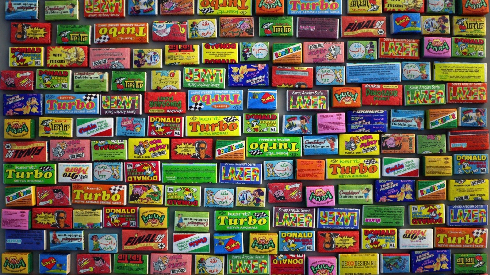 2048x1152  Wallpaper gum, chewing gum, diversity, set