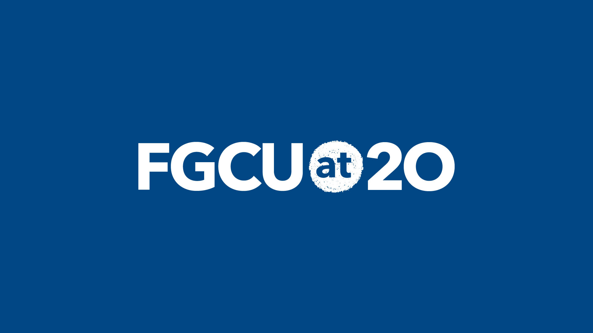 1920x1080 FGCU at 20 Logo Background