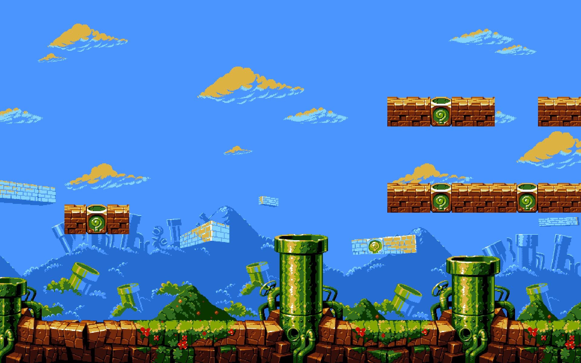 1920x1200 ... super mario bros level 1 1 dual screen wallpaper by hd wallpapers ...