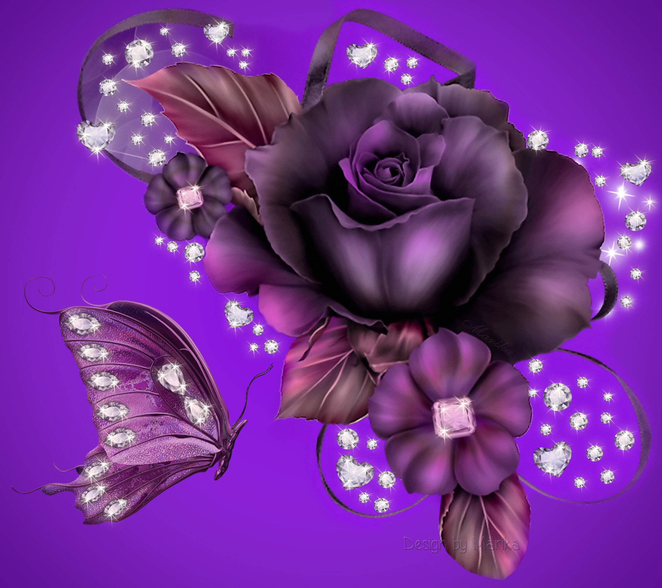 2160x1920 ... Purple Butterfly Background