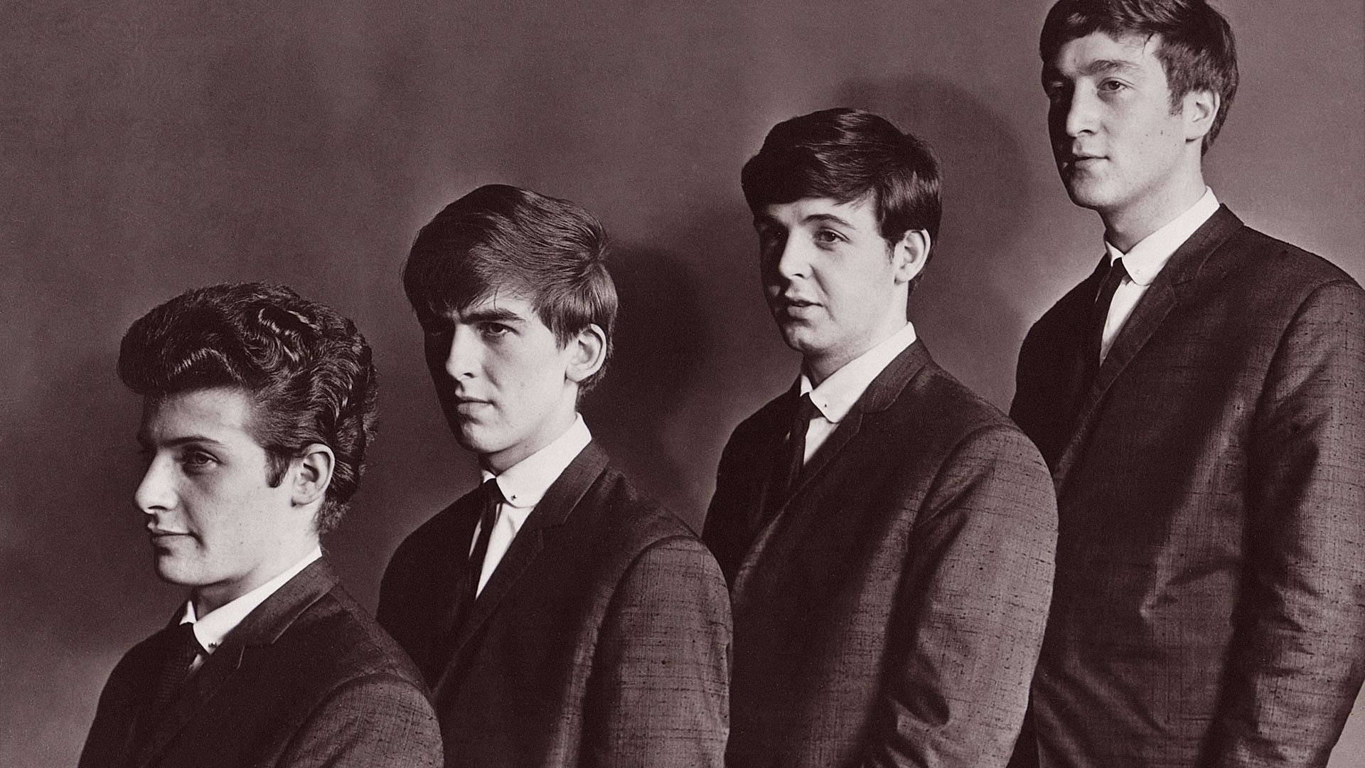 1920x1080 Preview wallpaper the beatles, band, faces, suits, ties 