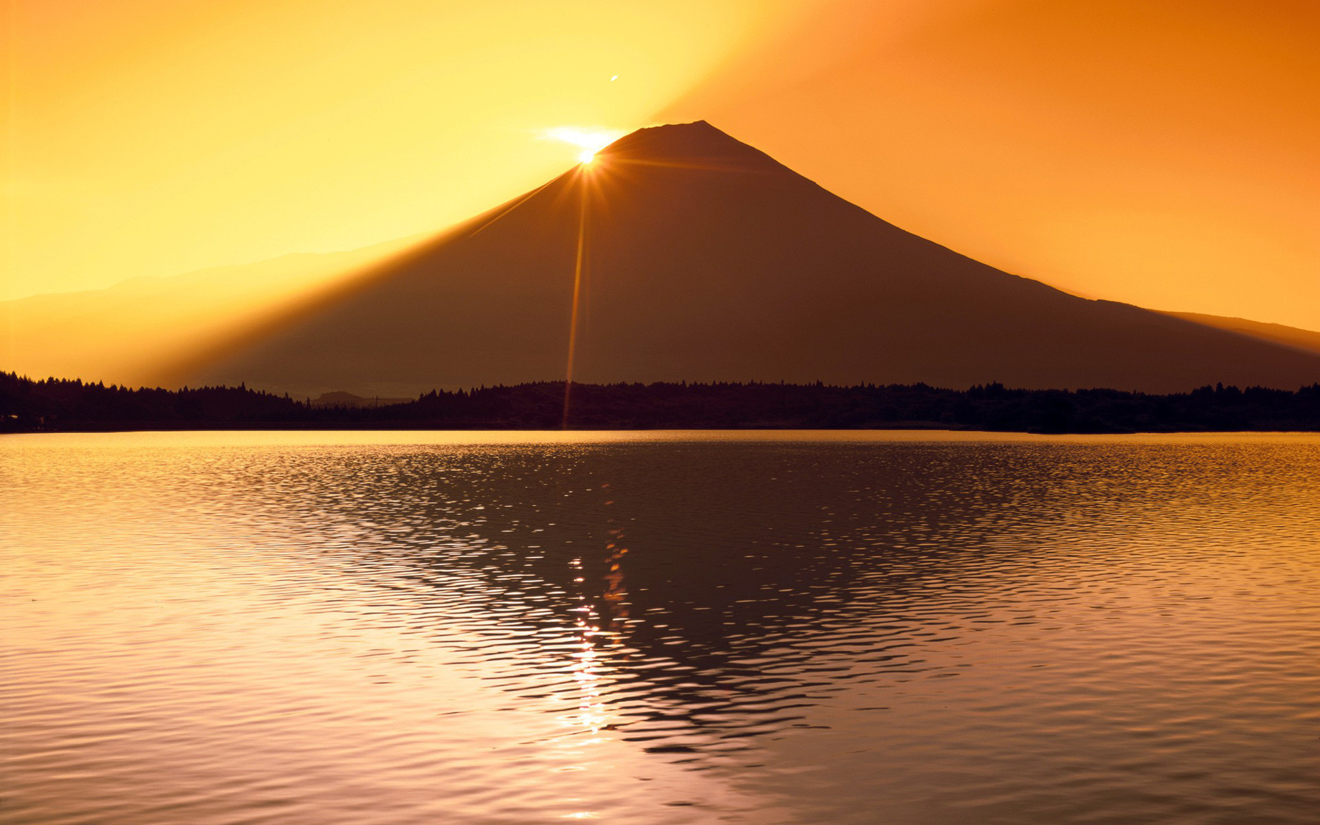 1920x1200 Mt Fuji Sunset