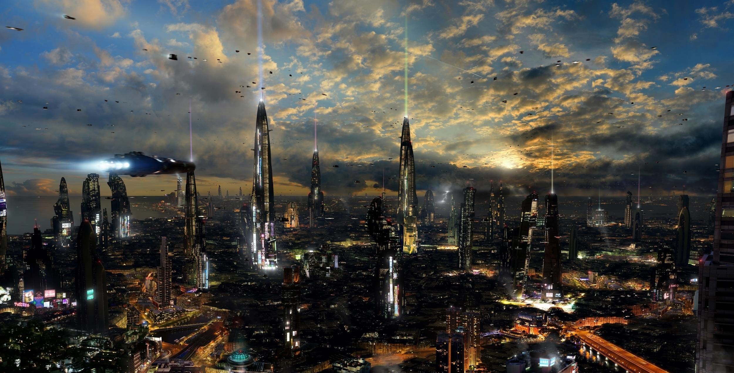 2500x1270 Future City HD Wallpaper | Future City Pictures | Cool Wallpapers