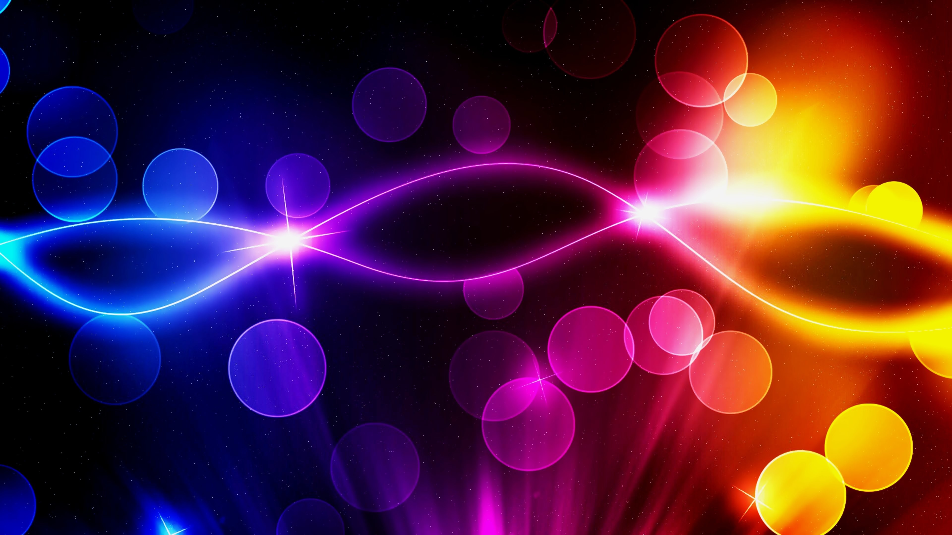 3840x2160 abstract, Art, Background, Blue, Colorful, Colors, Stars, Glowing, Neon,  Wallpapers, Desktop Wallpapers HD / Desktop and Mobile Backgrounds