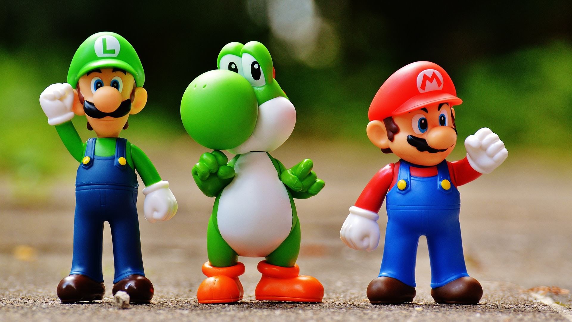 1920x1080 Super Luigi, Yoshi, Mario figures [1920X 1080] ...
