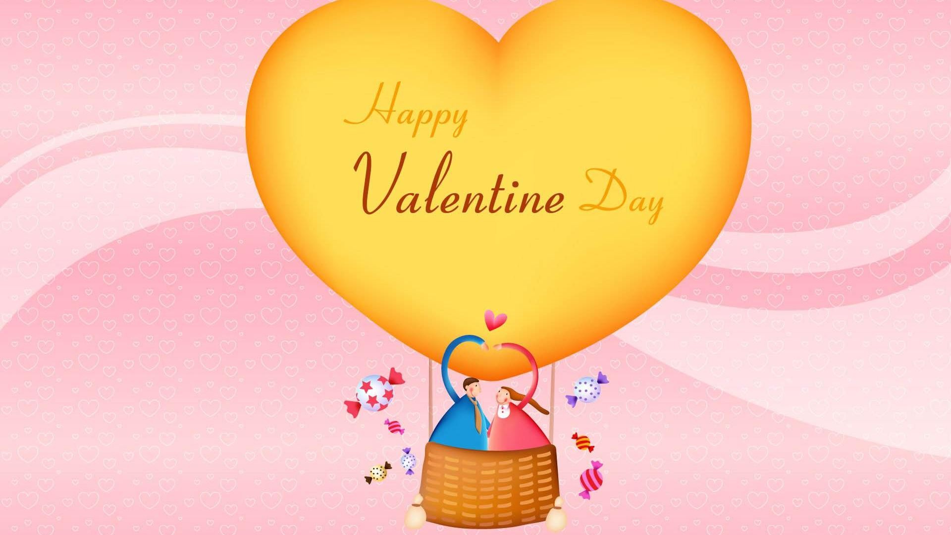 1920x1080 Happy Valentines Day Cartoon HD Wallpaper