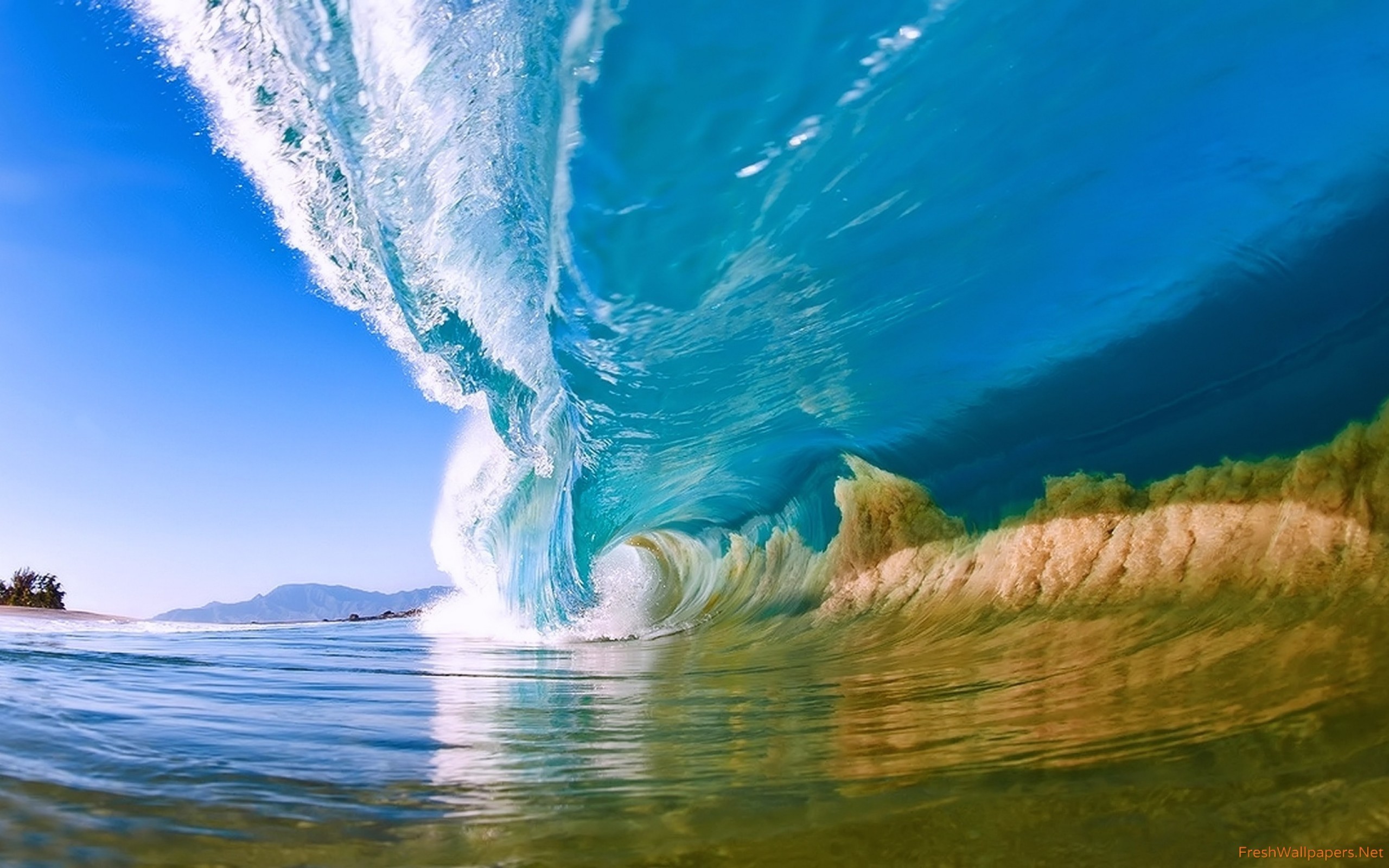 2560x1600 summer-ocean-wave Wallpaper: 