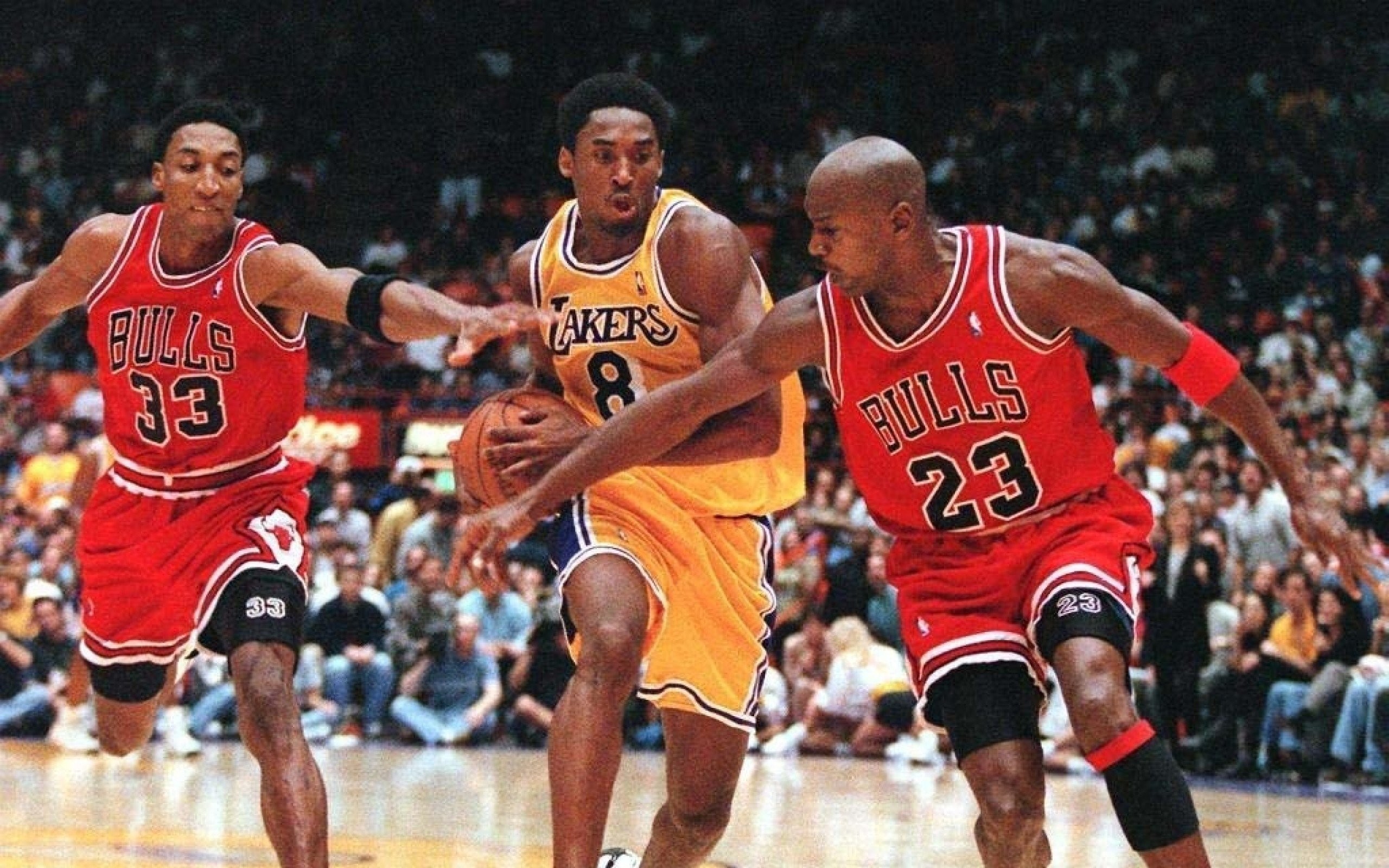 2560x1600 NBA Basketball Kobe Bryant Chicago Bulls Scottie Pippen Michael Jordan Los  Angeles Lakers ...