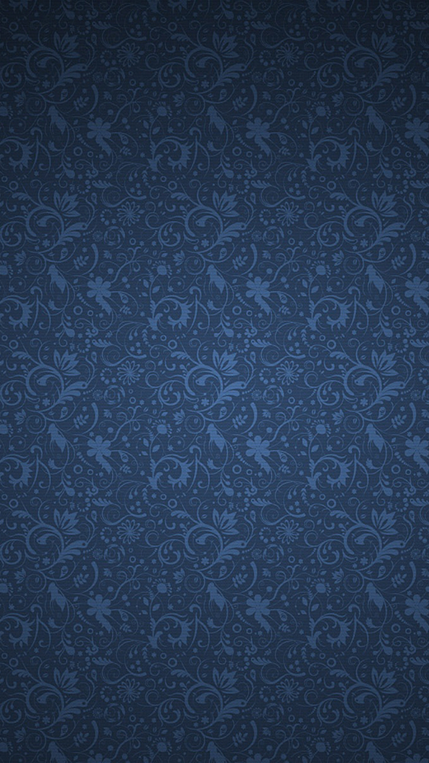 1440x2560 Blue Floral Pattern Wallpaper