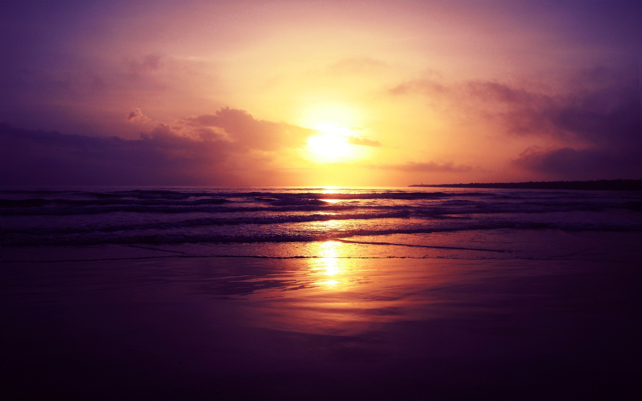 2560x1600 Image for Beach Sunset Tumblr Desktop Wallpaper