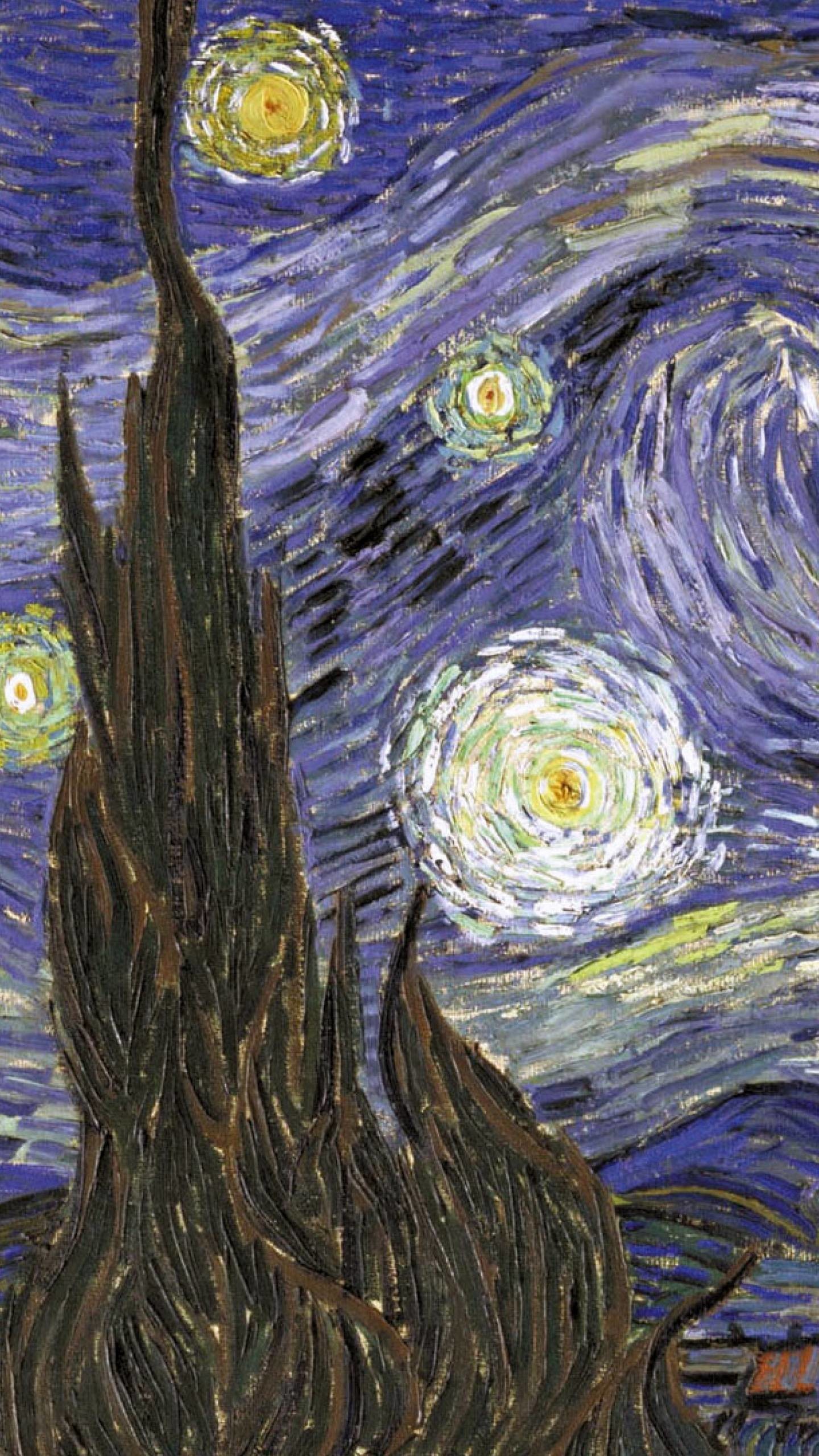 1440x2560  Van Gogh Starry Night Desktop Wallpaper Van Gogh Gallery