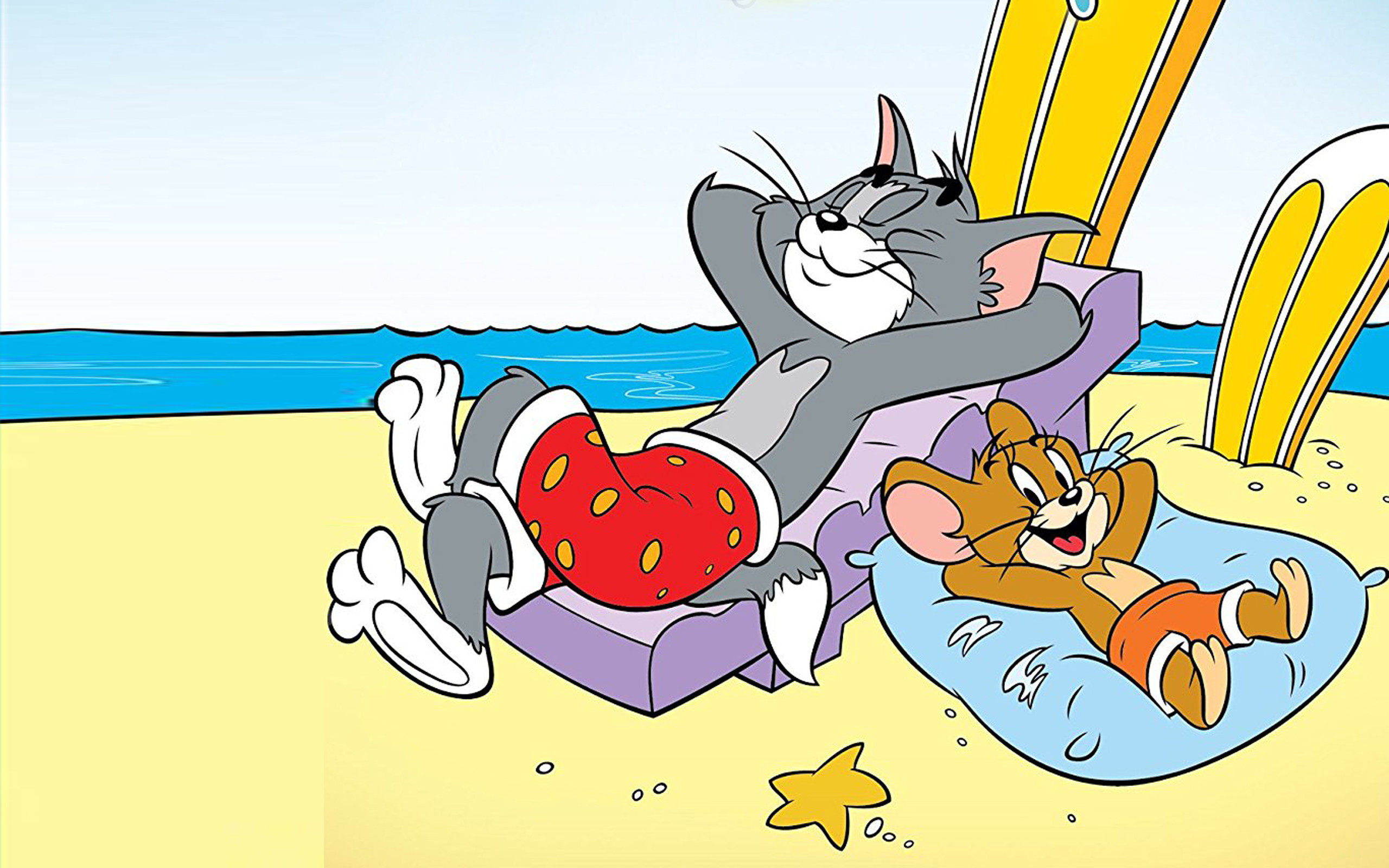 2560x1600 Tom And Jerry Summer Holi.