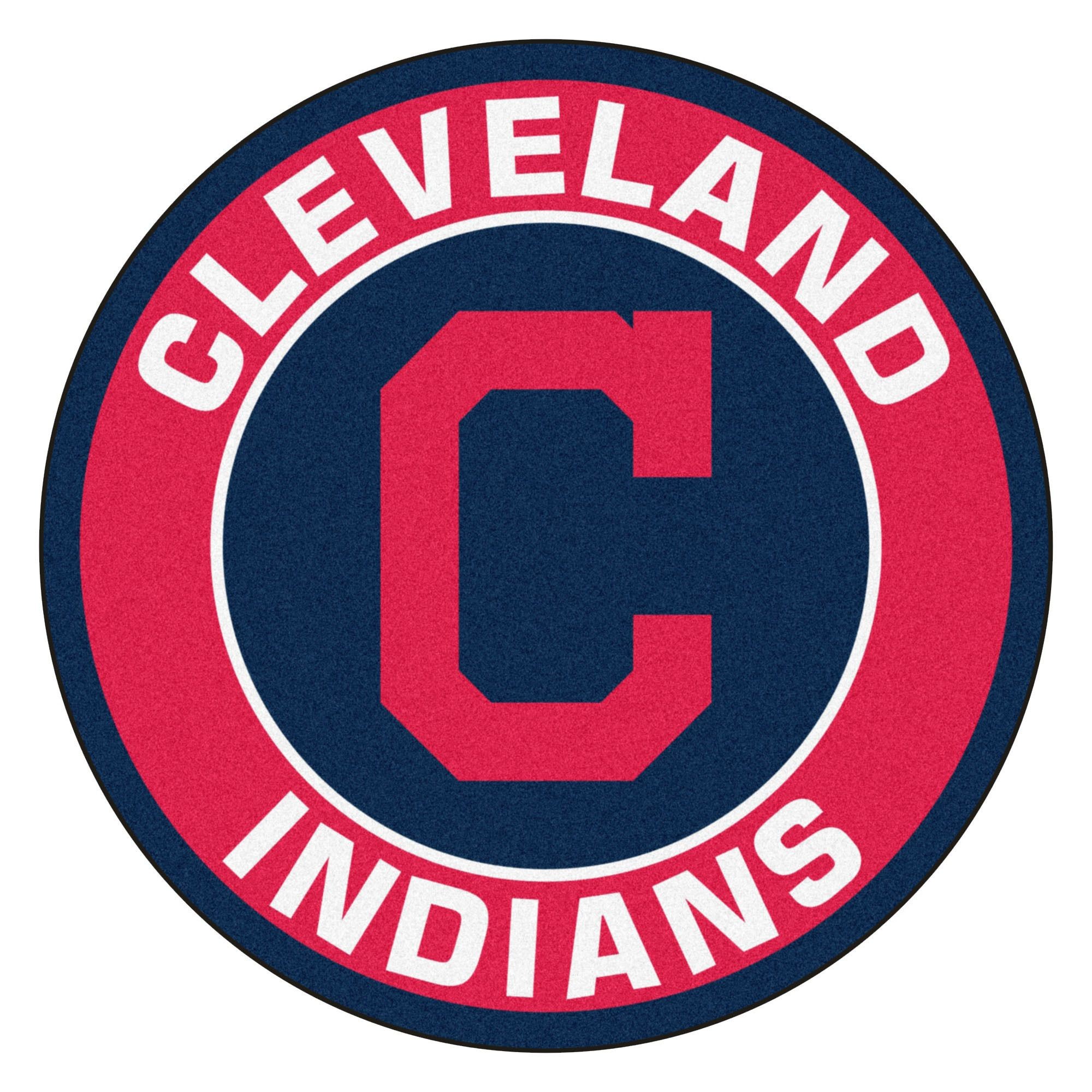 2000x2000 Fanmats MLB Cleveland Indians Red Nylon Roundel Mat (2'3 x 2'3) by Fanmats