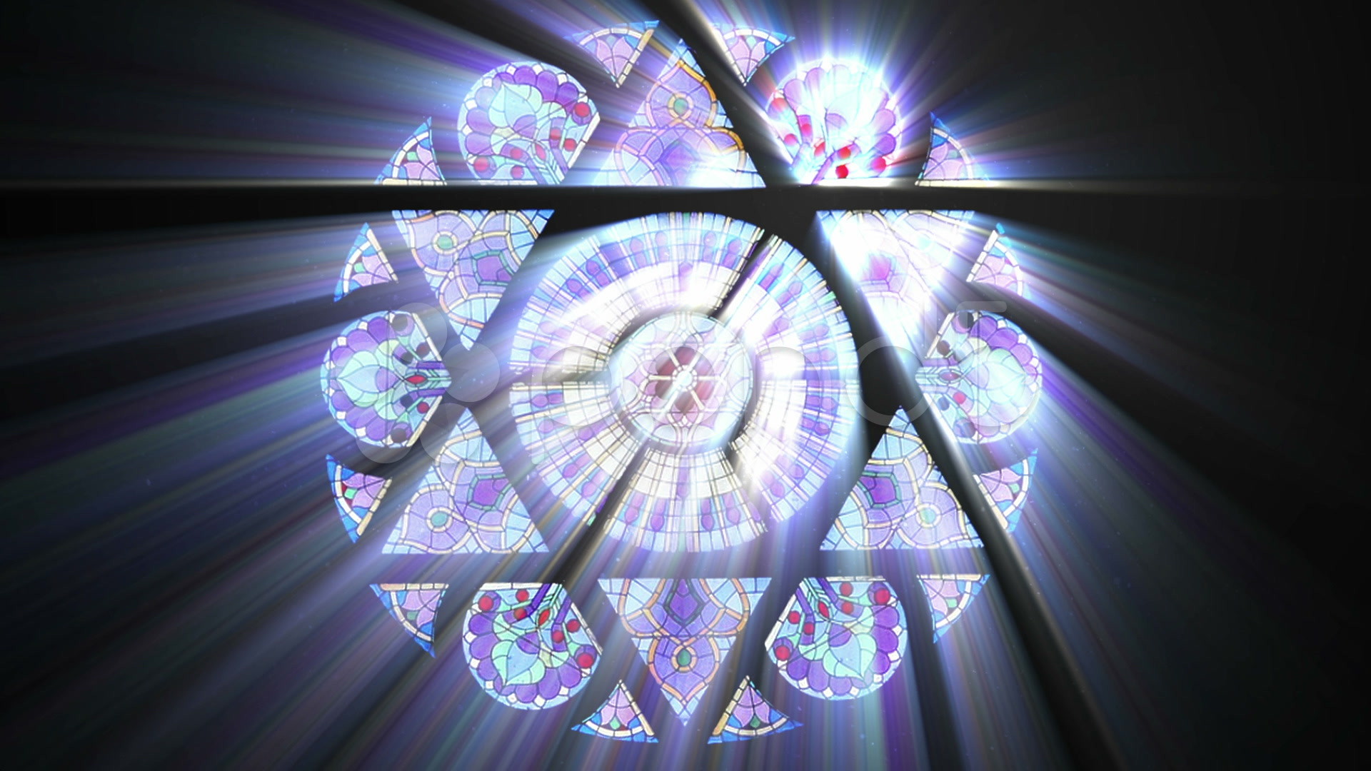 1920x1080 Star of David Stained Glass