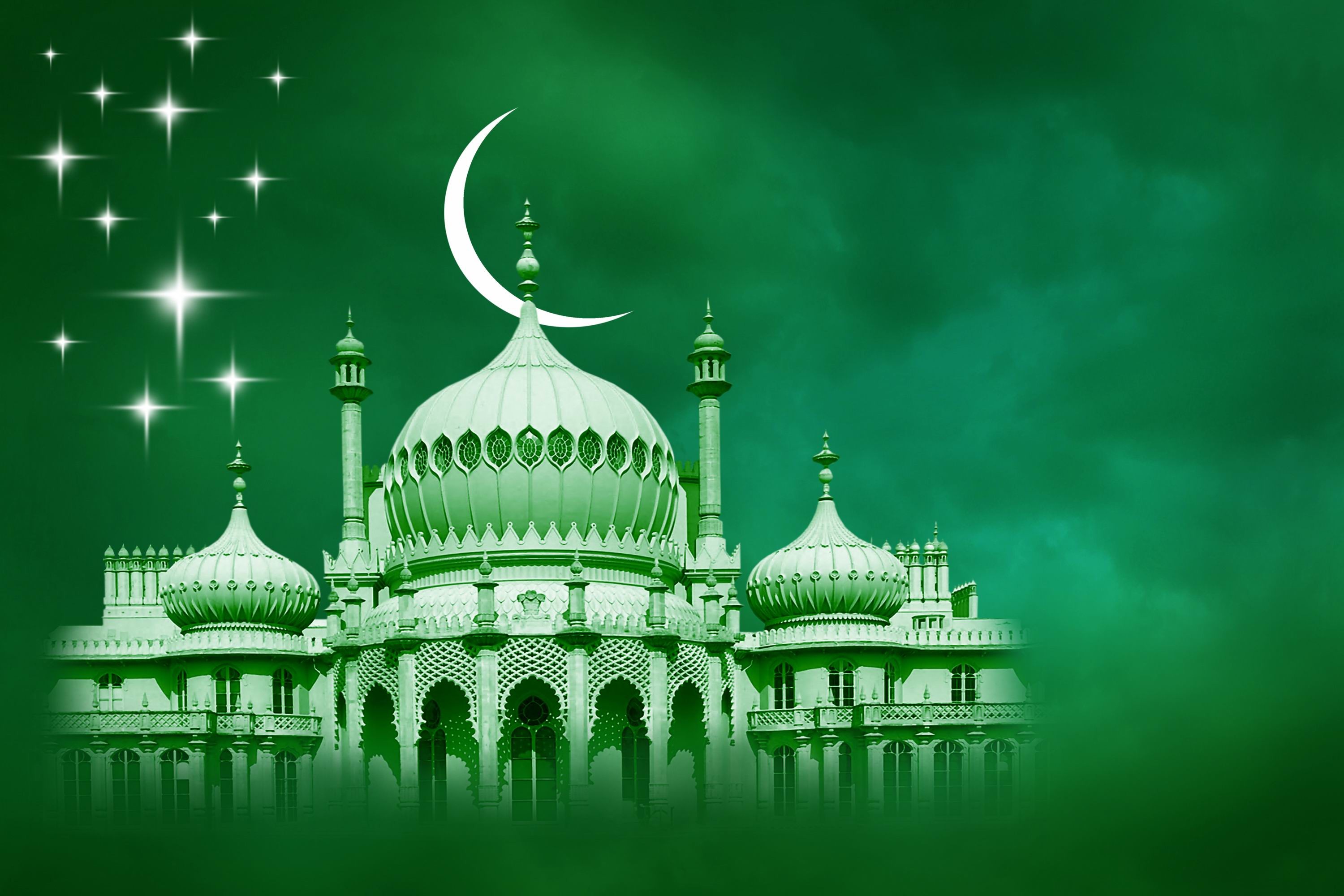 3000x2000 Green background Islamic religious #wallpaper