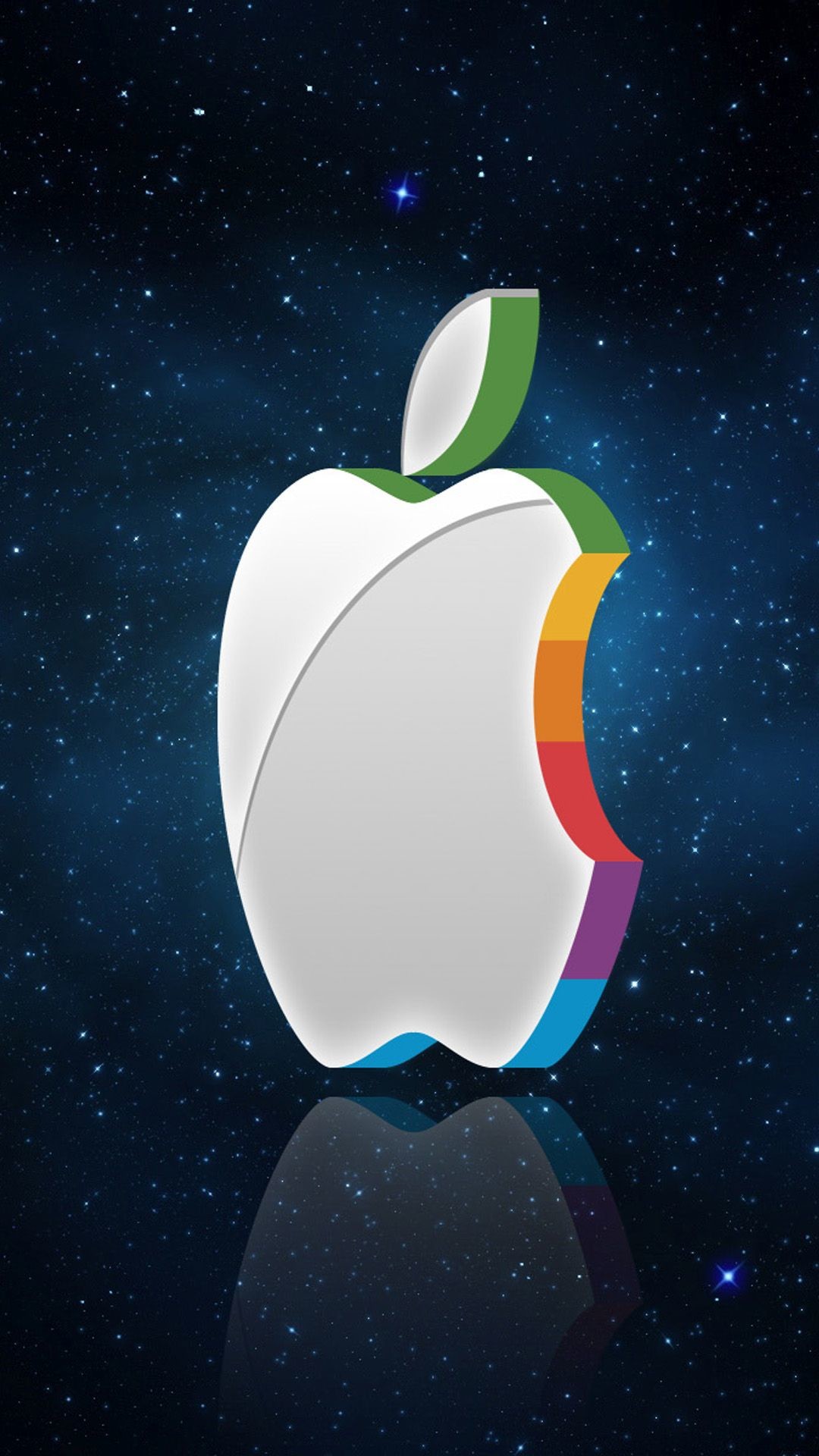 1080x1920 3d-iphone-wallpaper--3D-Apple-logo-in-