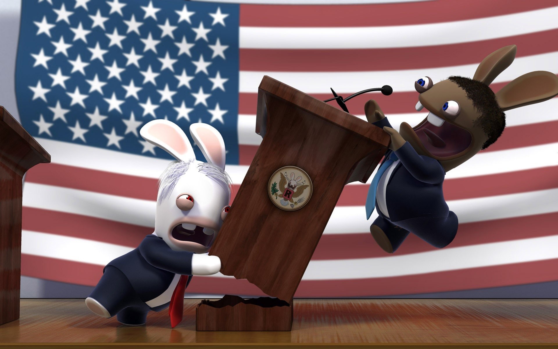 1920x1200 rabbit mccain obama president fight funny