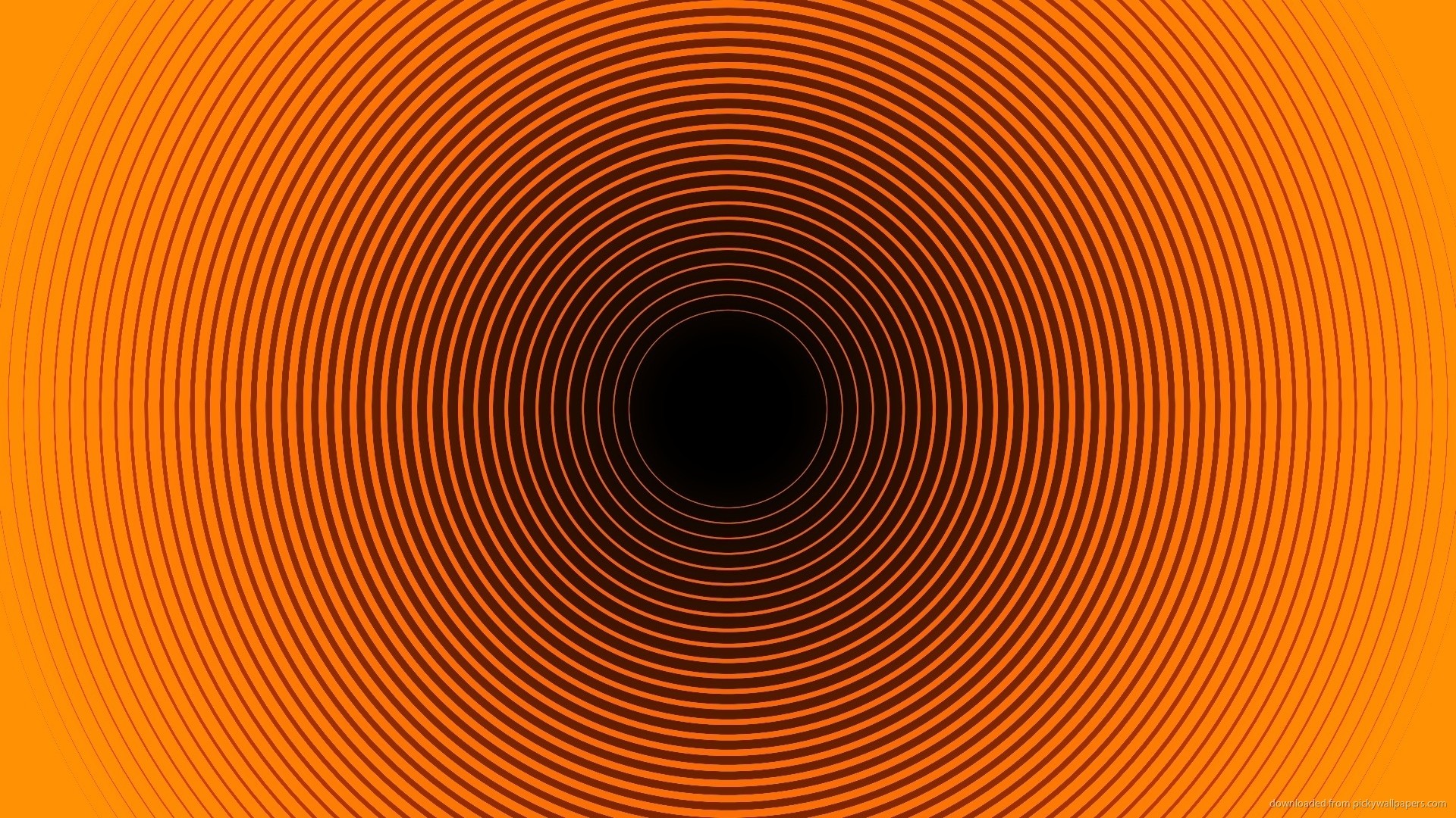 1920x1080 Orange and Black Optical Illusion Wallpaper picture