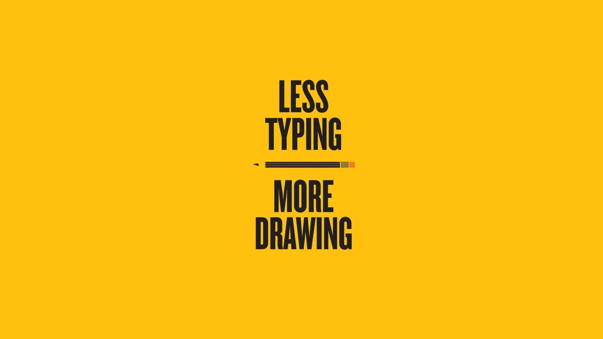 1920x1080 Typing drawings pencils text typography wallpaper