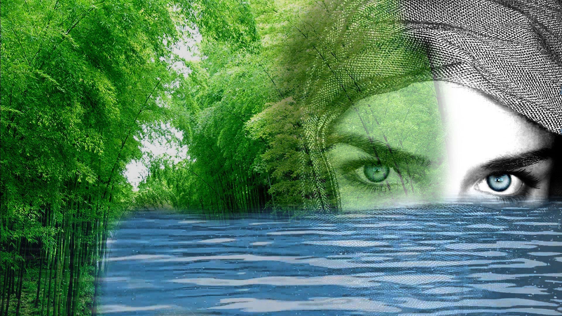 1920x1080 hd pics photos new girl blue eye nature plants river creativity hd quality  desktop background wallpaper