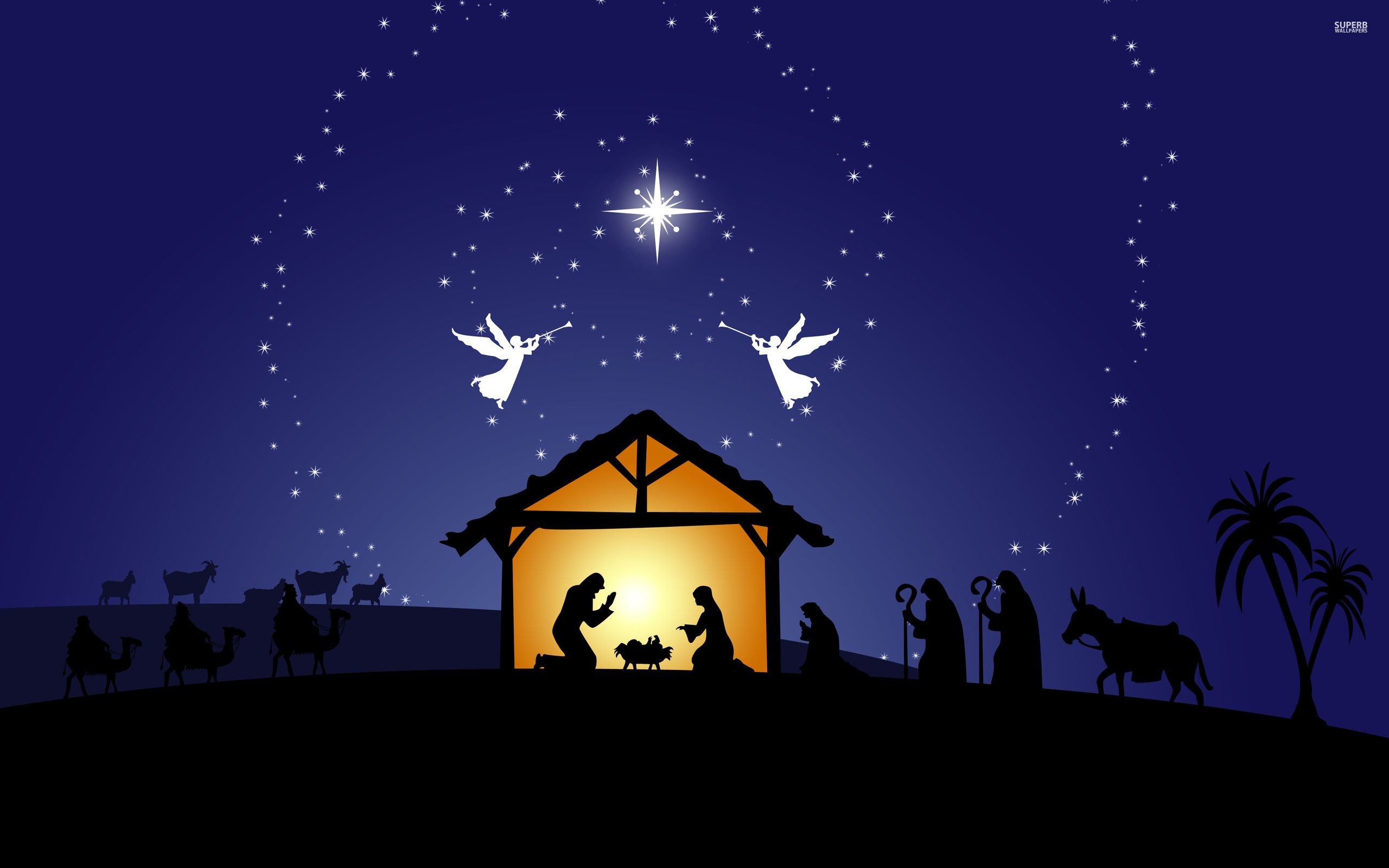 2560x1600 Nativity Scene Desktop Wallpaper
