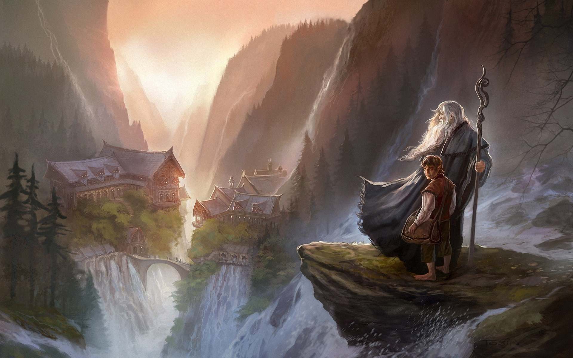 1920x1200 bilbo drawing by tolkien | Hobbit gandalf art Wallpapers Pictures Photos  Images