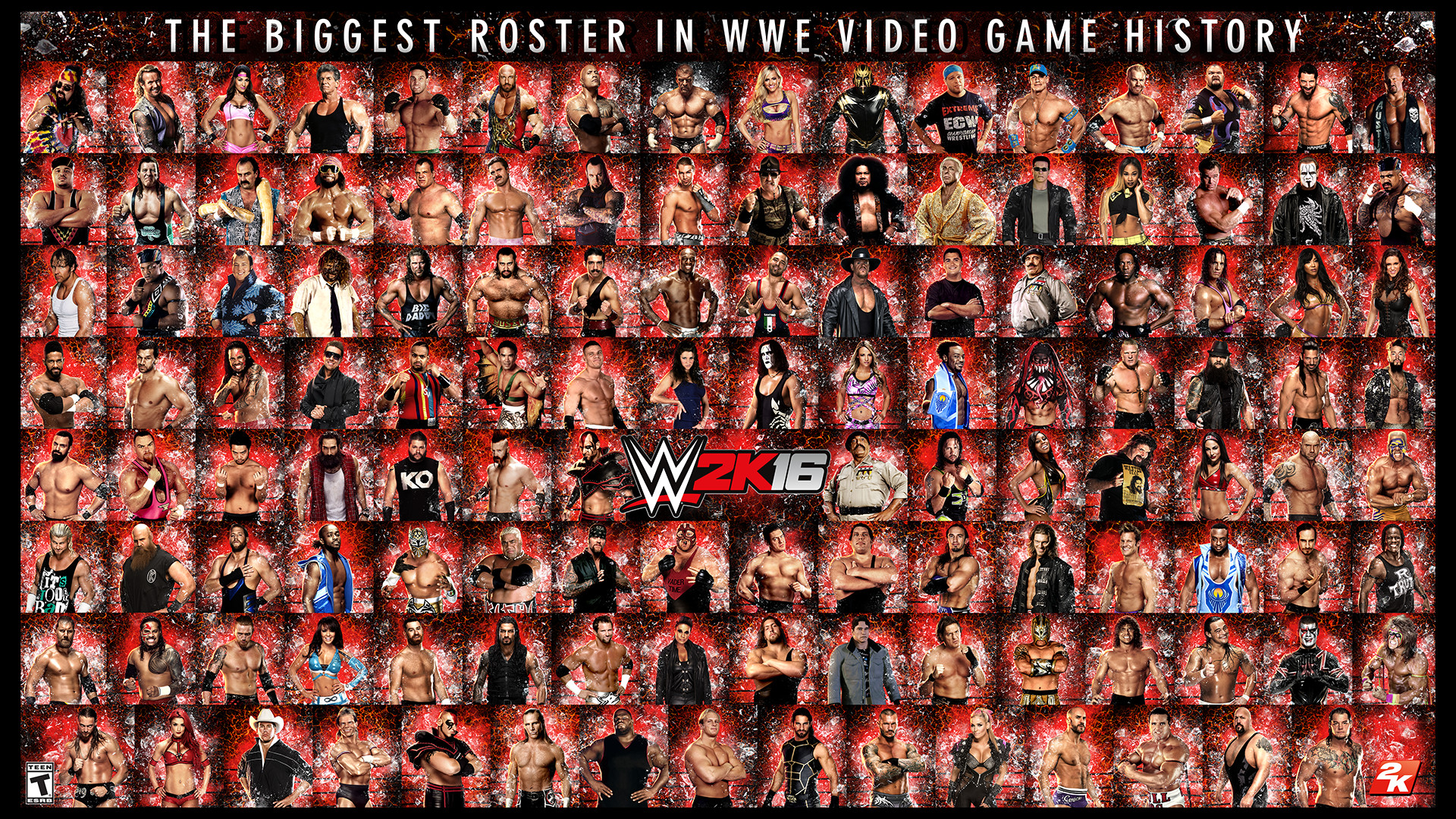 1920x1080 WWE2K16 Wallpaper Roster