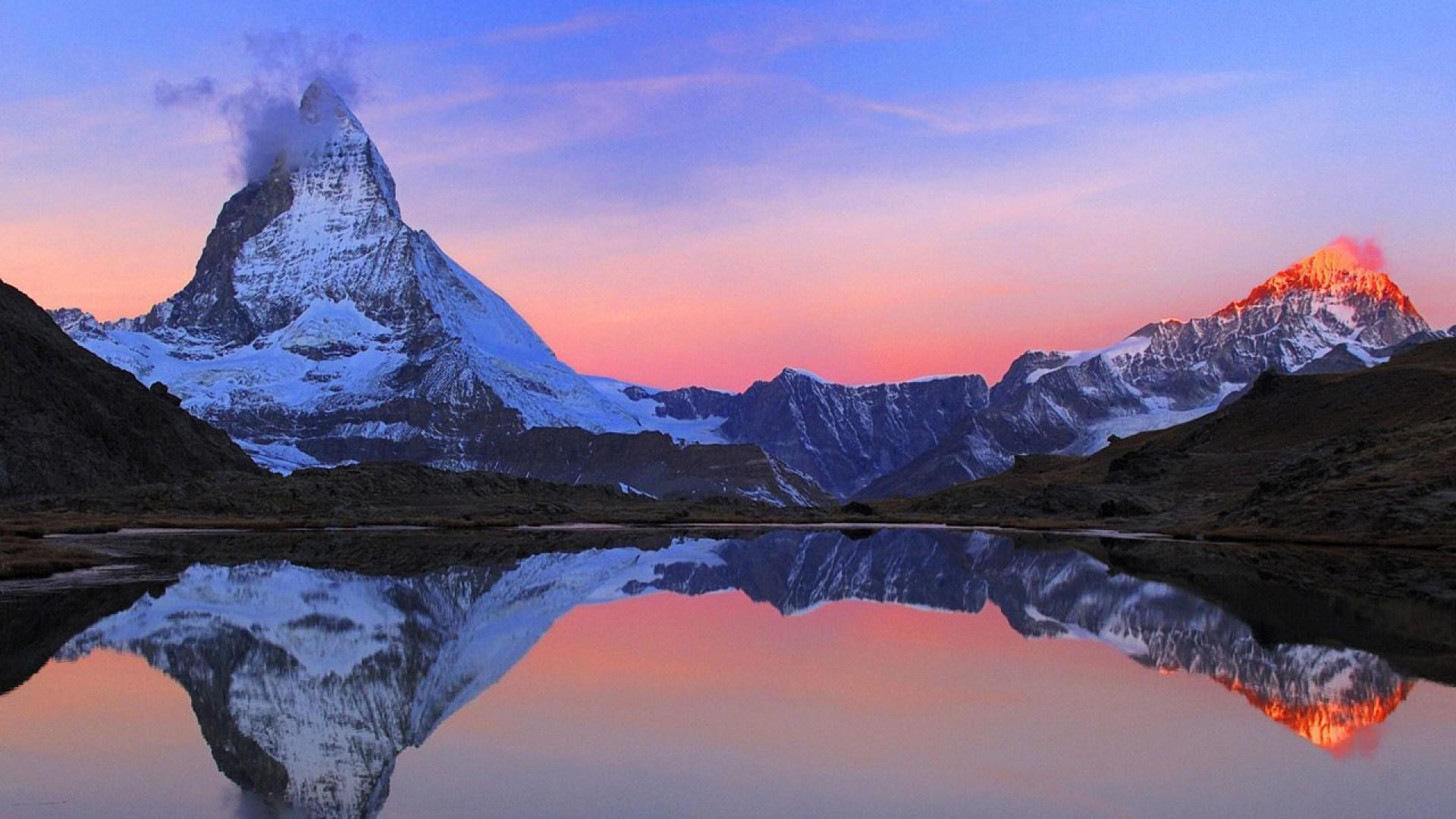 1920x1080 HD Break Of Dawn In The Swiss Alps Wallpaper