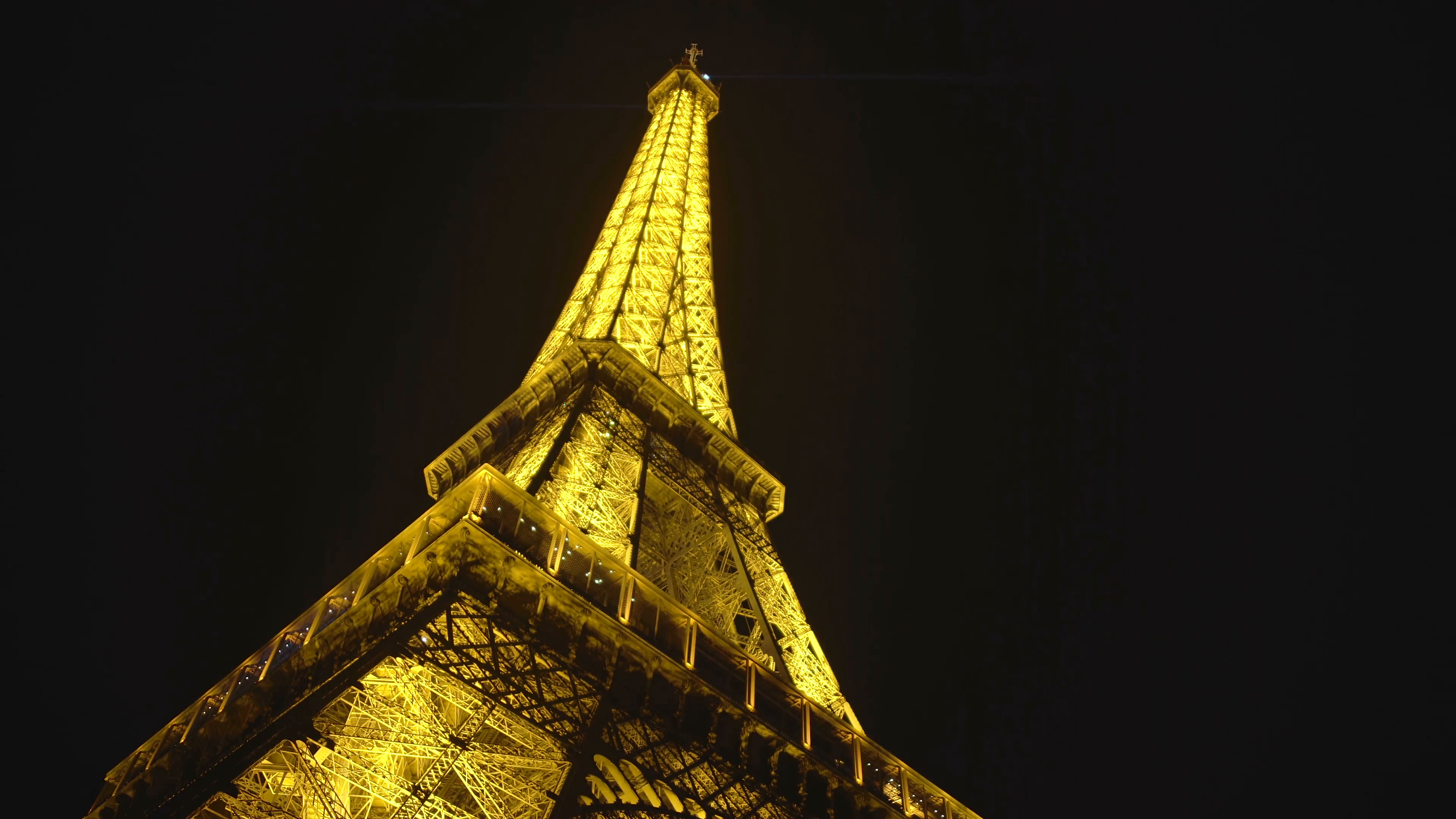 3840x2160 Majestic Eiffel Tower sparkling against black night sky background, Paris  sight Stock Video Footage - VideoBlocks