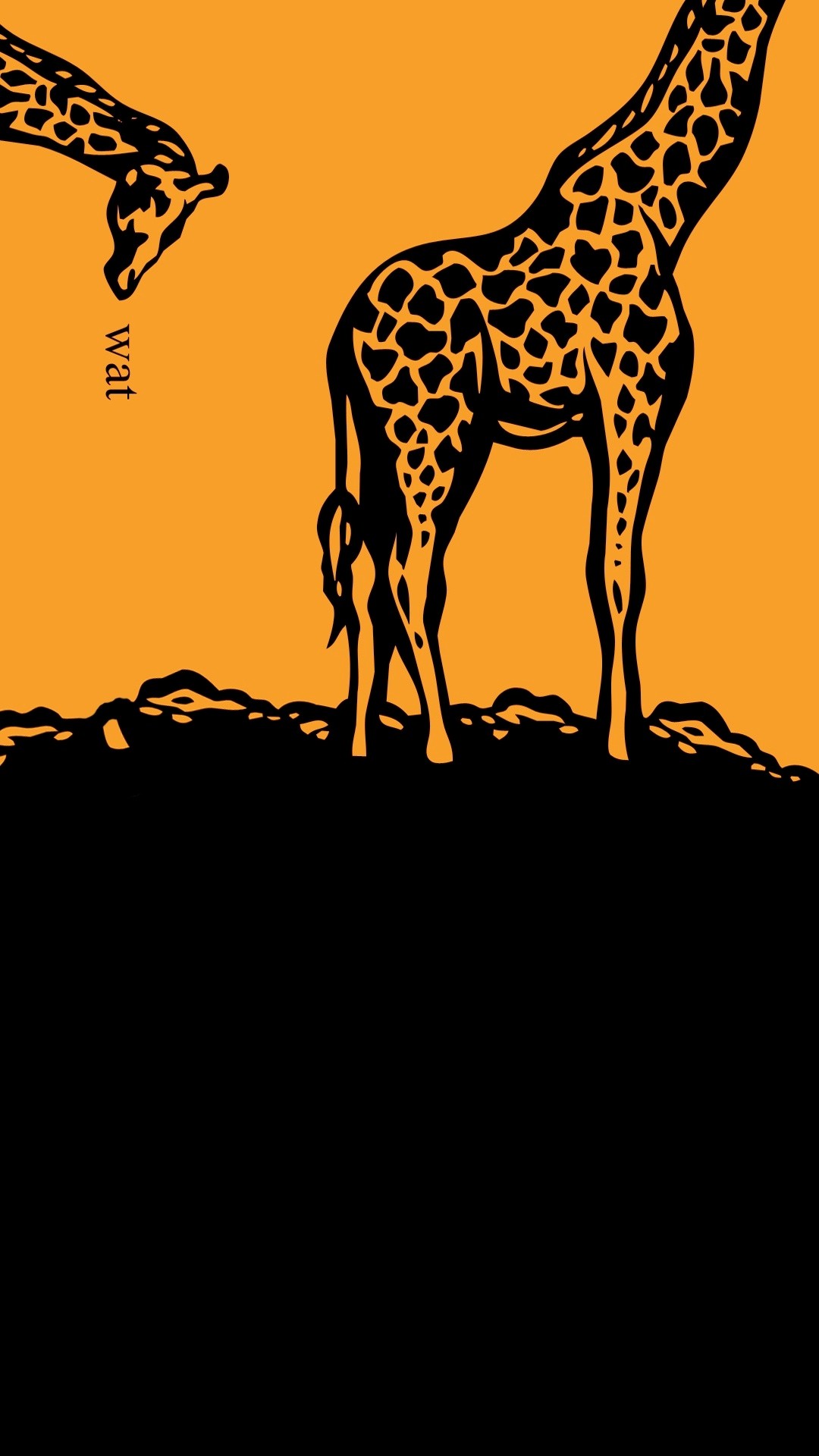1080x1920 giraffe wat illustration iphone 6 hd wallpaper
