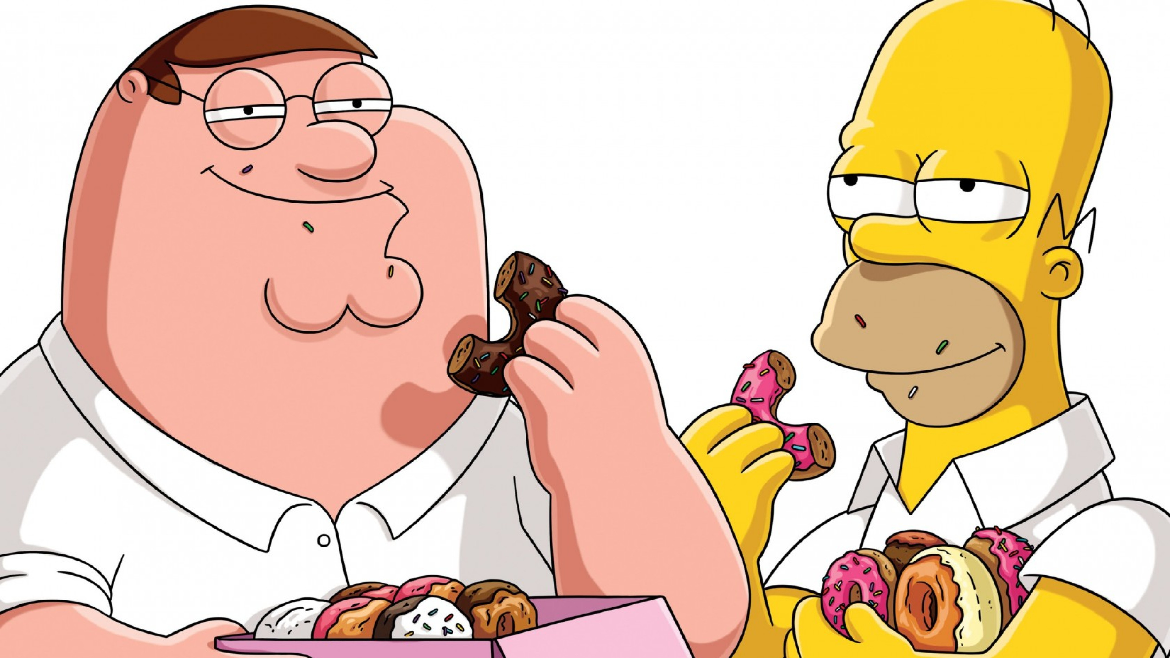 3840x2160 Preview wallpaper peter griffin, family guy, matt groening, the simpsons  