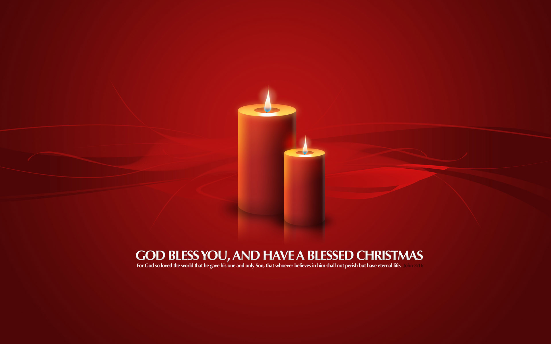 1920x1200 Christmas Candles God Bless You