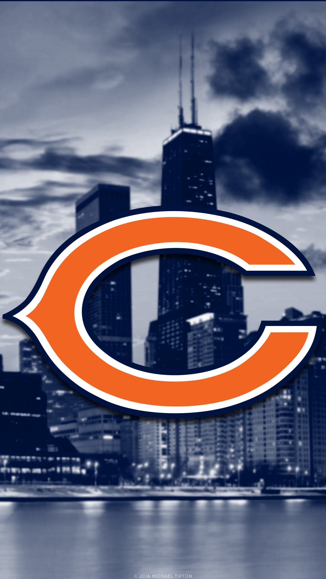 1080x1920 Chicago Bears 2017 football logo wallpaper pc desktop computer. Desktop PC  | iPhone | Android