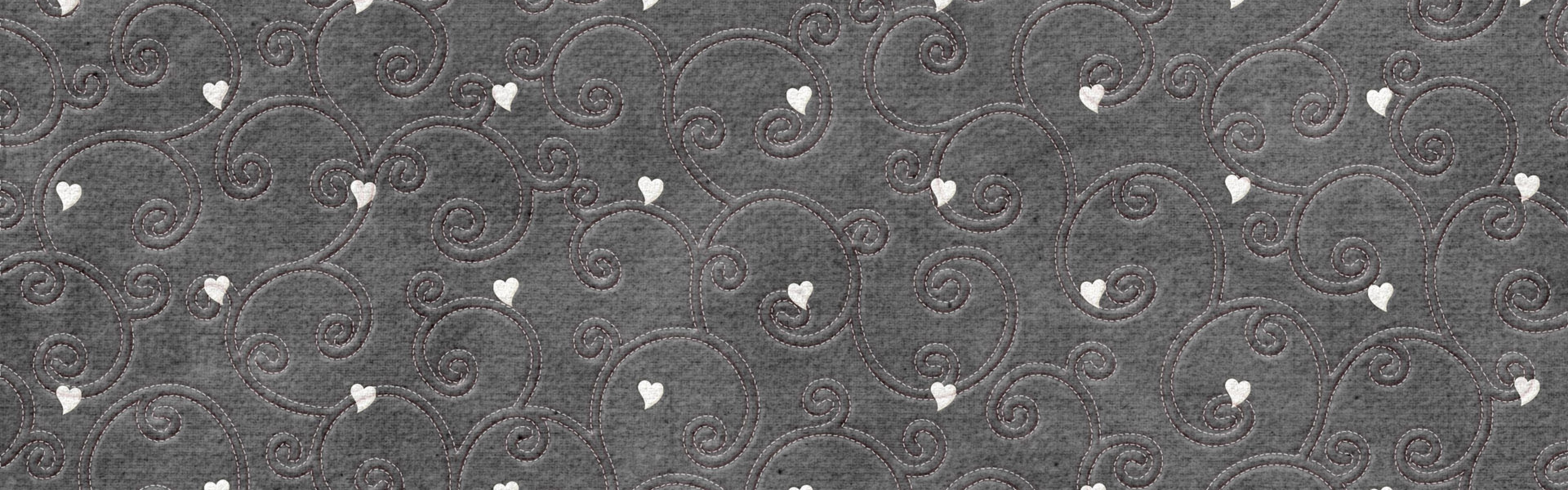 3840x1200  Wallpaper surface, heart, joint, pattern