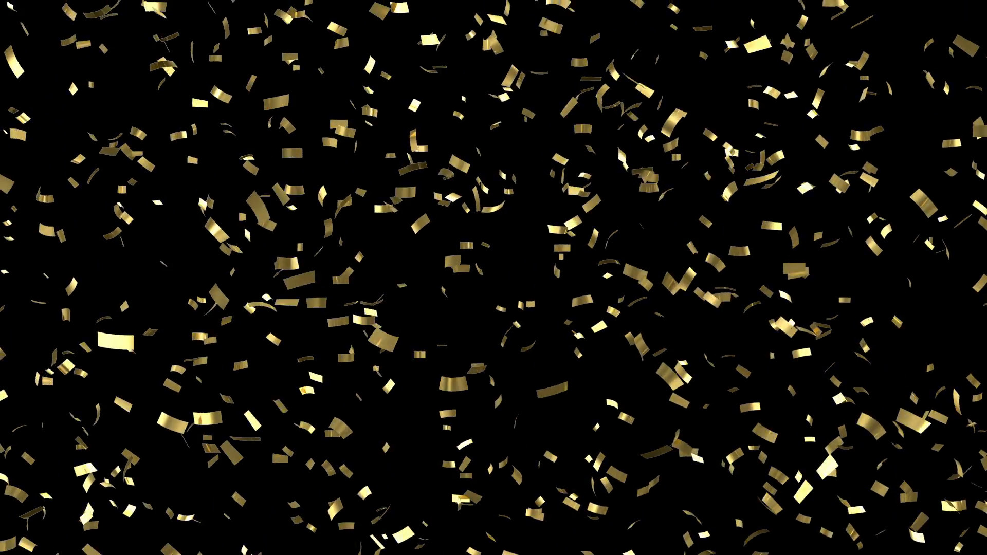 1920x1080 Falling Golden Confetti on black background. HQ Seamless Looping Animation  with Alpha Channel Motion Background - VideoBlocks