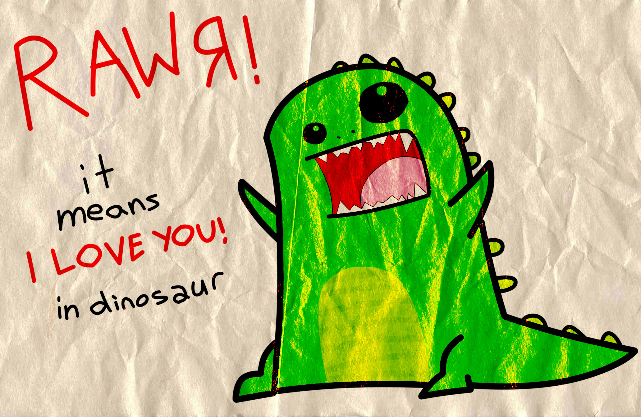 2063x1344 Humor - Funny Love Cute Dinosaur Wallpaper