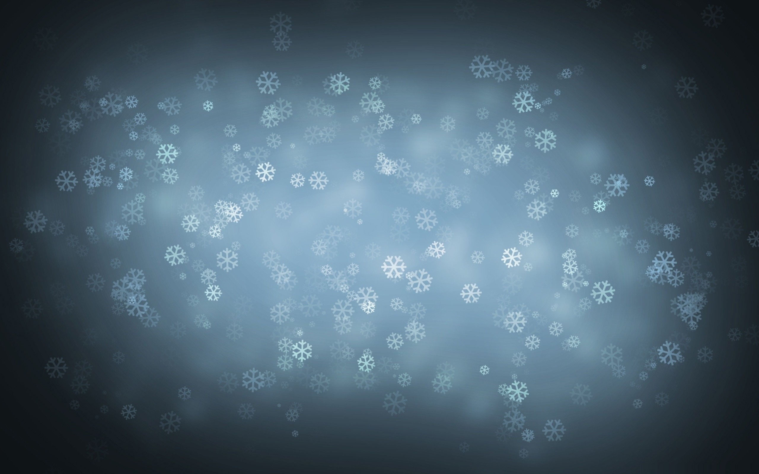 2560x1600 Winter Theme Desktop Background Snowflakes