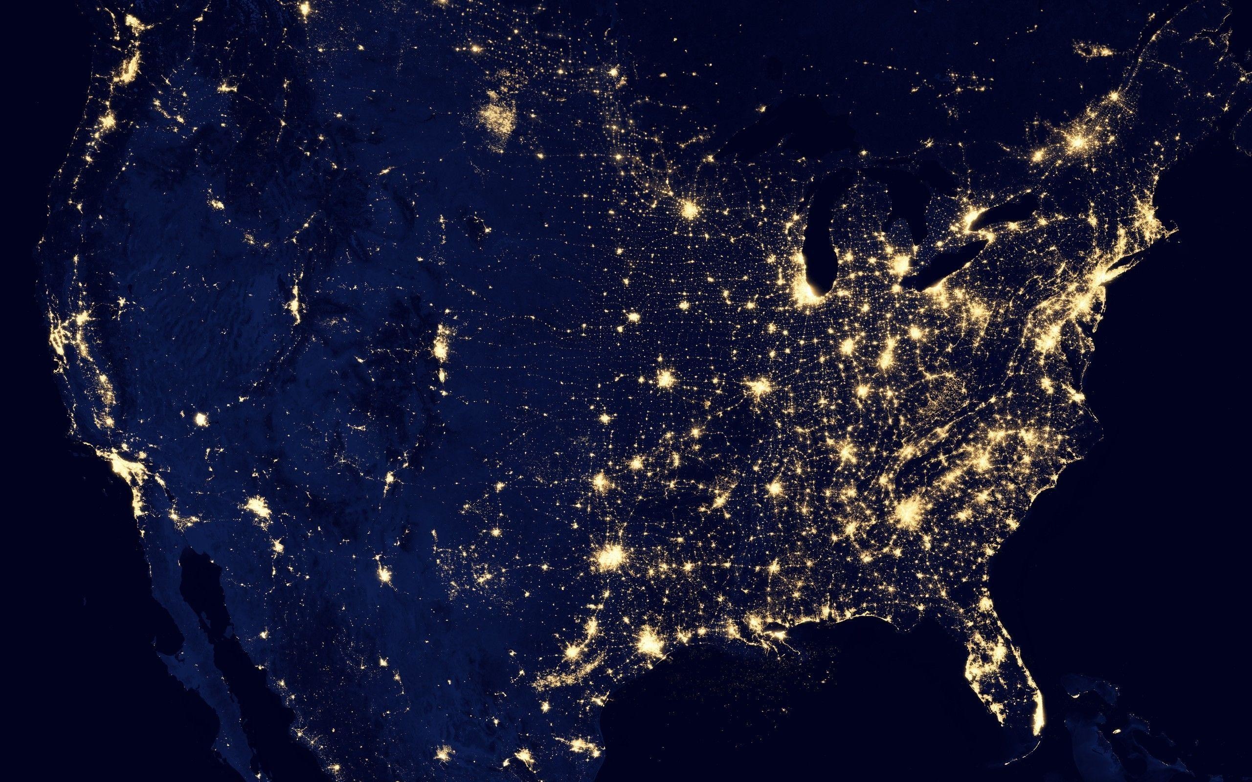 2560x1600 Grid map usa united states power electricity night lights space .