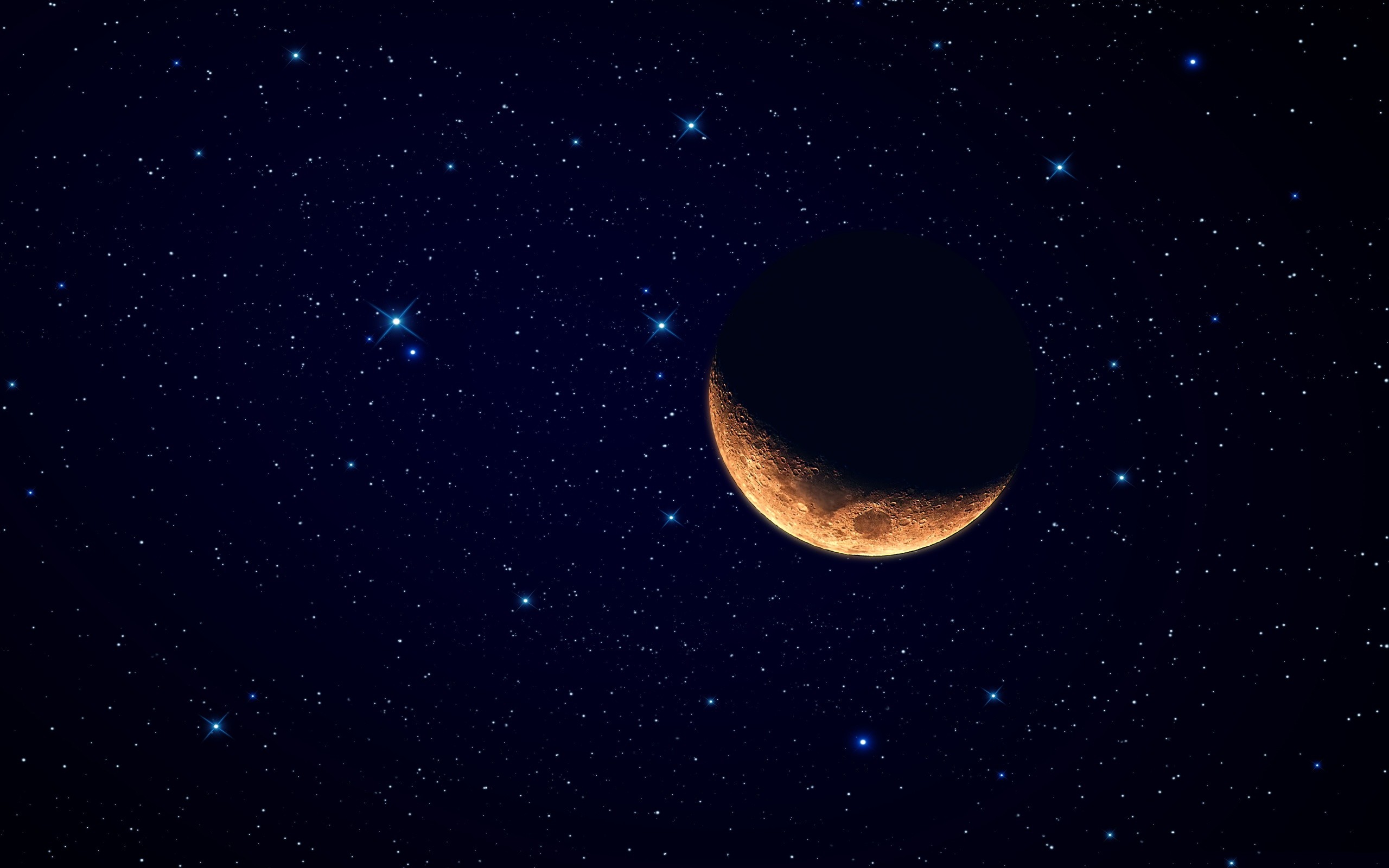 2560x1600 Crescent Moon Wallpaper HD.