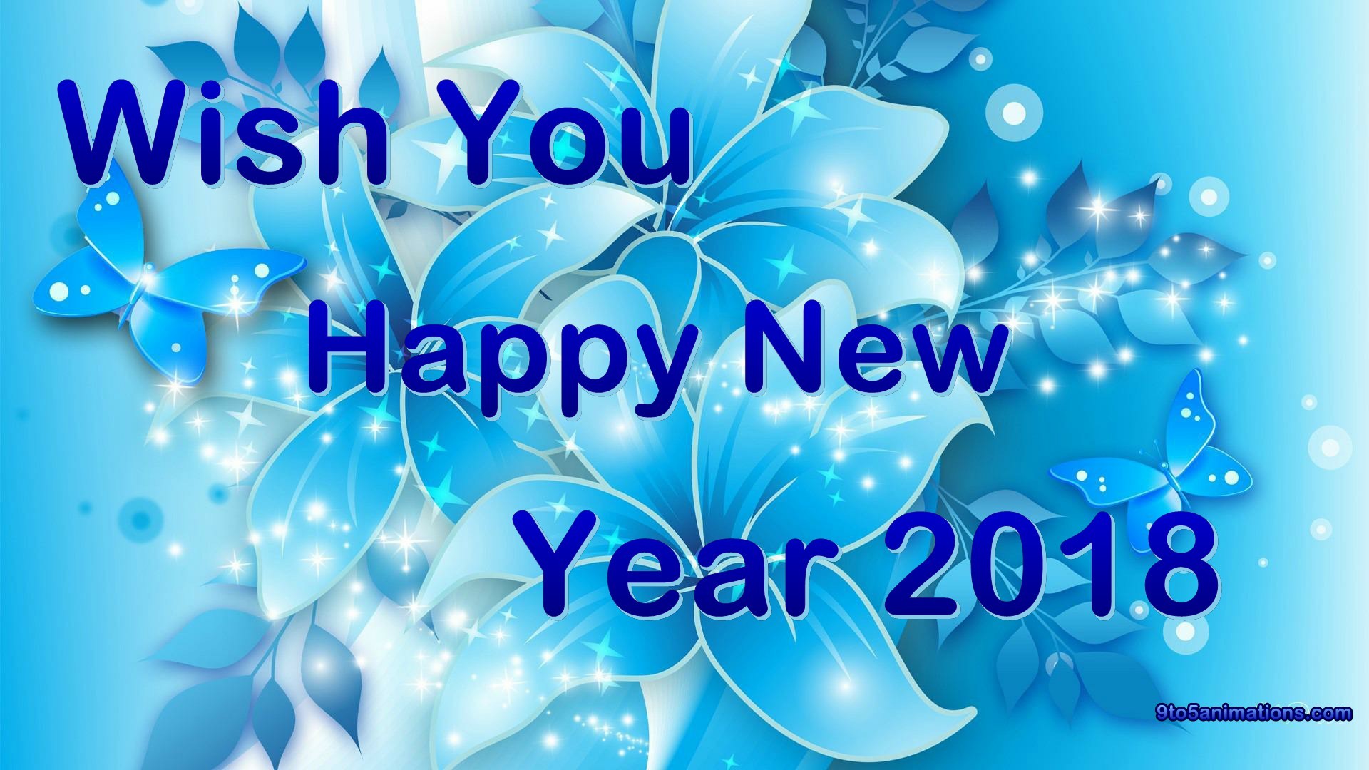 1920x1080 happy new year wishes with blue backgrounds HD wallpapers free