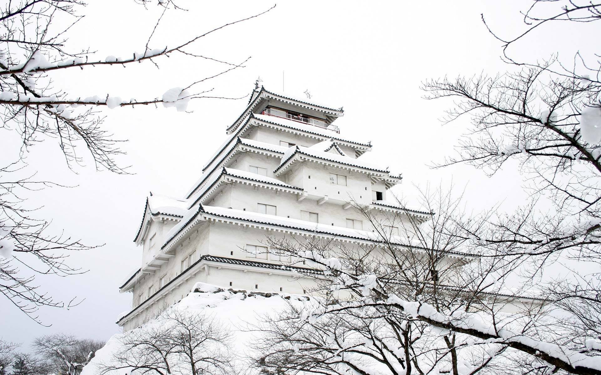 1920x1200 japan castle snow winter supplies