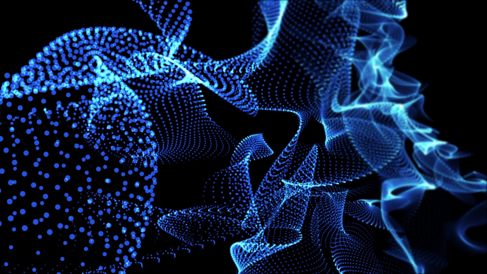 1920x1080 abstract neon background dancing particle loop Blue Motion Background -  VideoBlocks