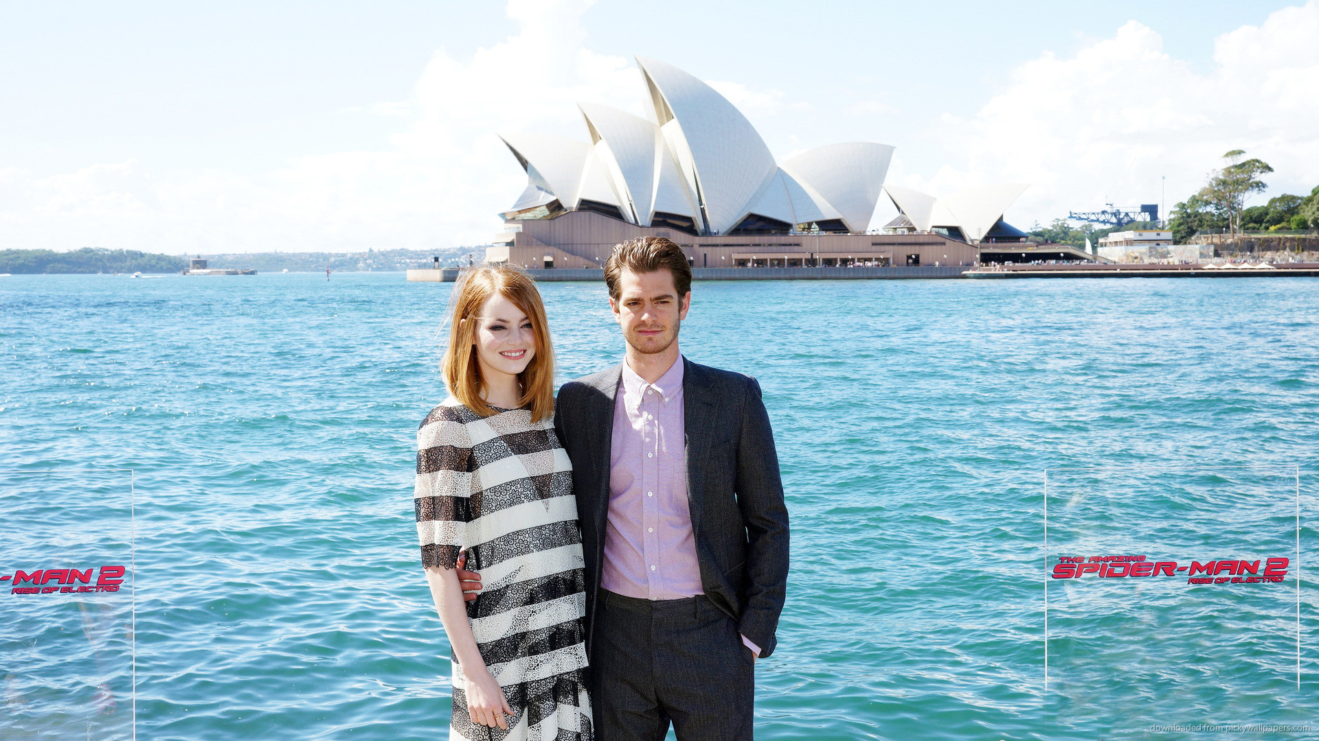 1920x1080 Andrew Garfield And Emma Stone At Australian Premiere picture