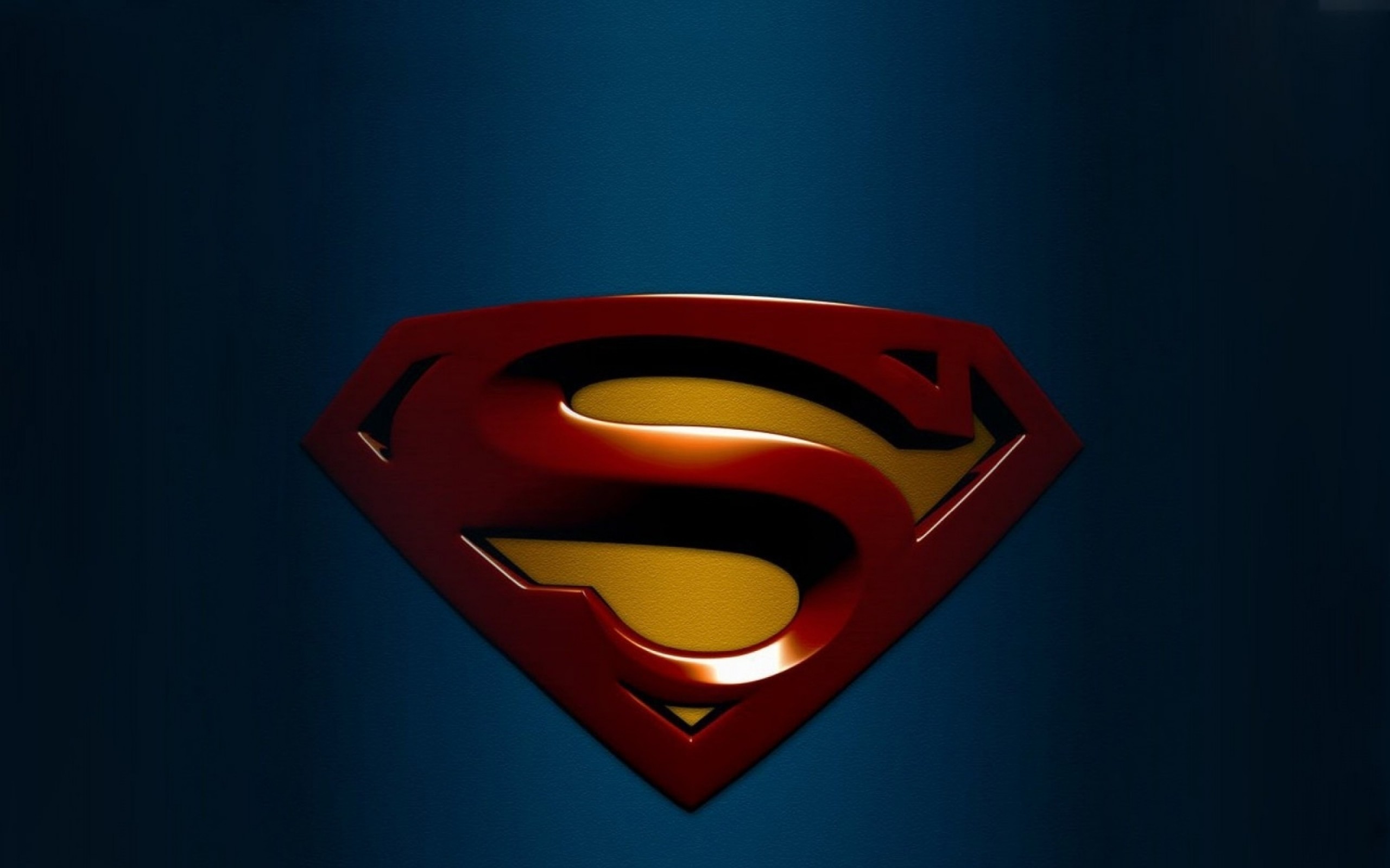 2560x1600 Preview wallpaper superman, blue, background, logo 