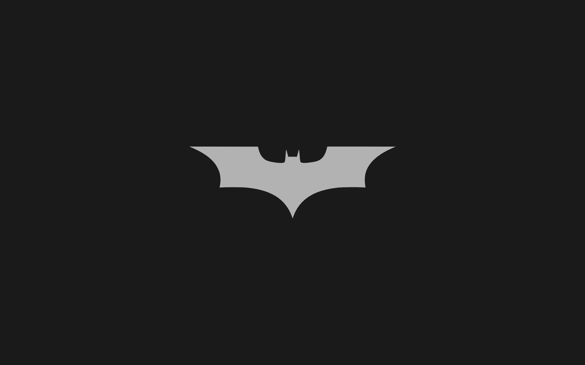 1920x1200 Bat Batman Logo Dark Dc Comics Grey Logos Minimalistic Simple